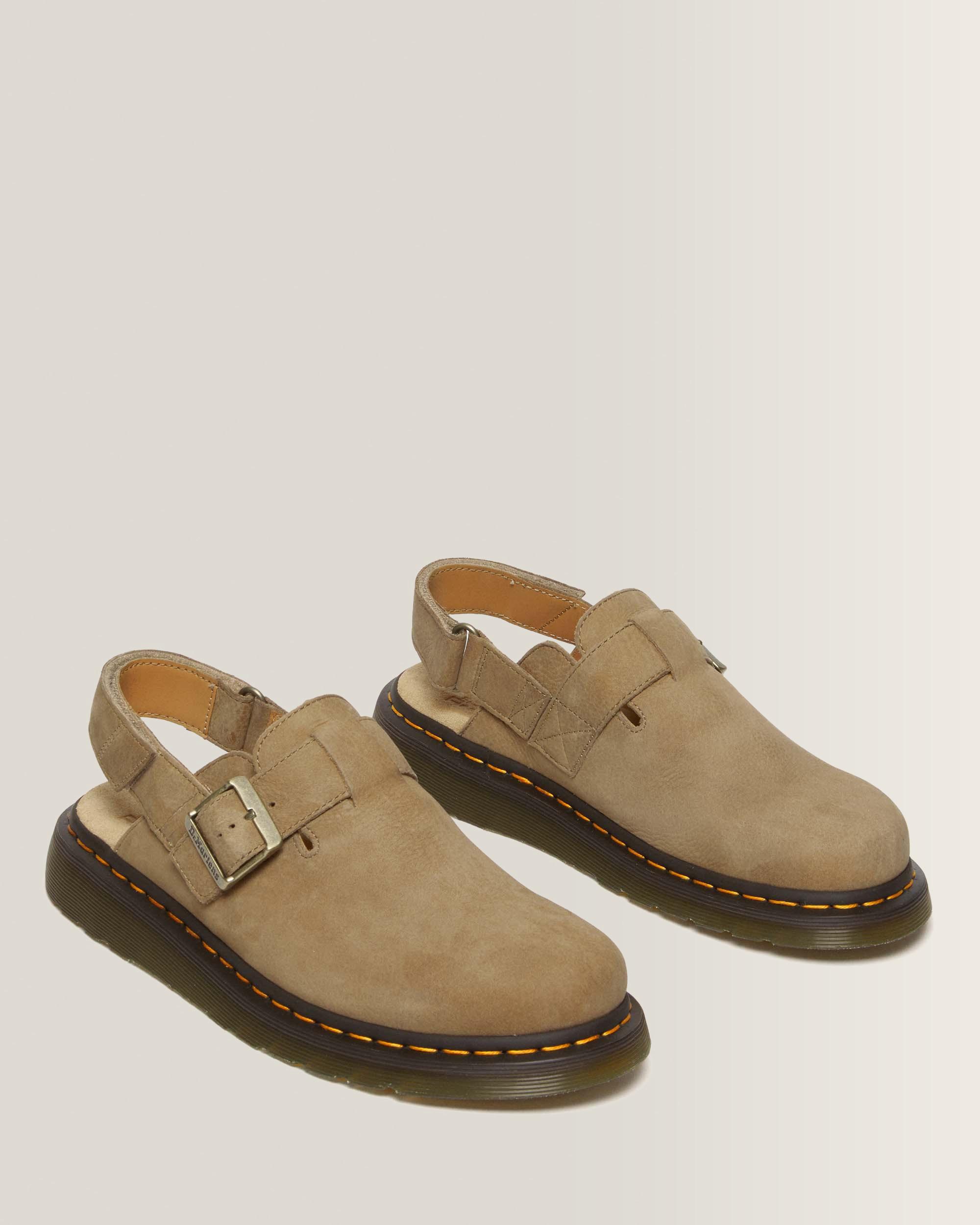 Jorge Mules II in pelle nabuk martellata con cinturino posteriore