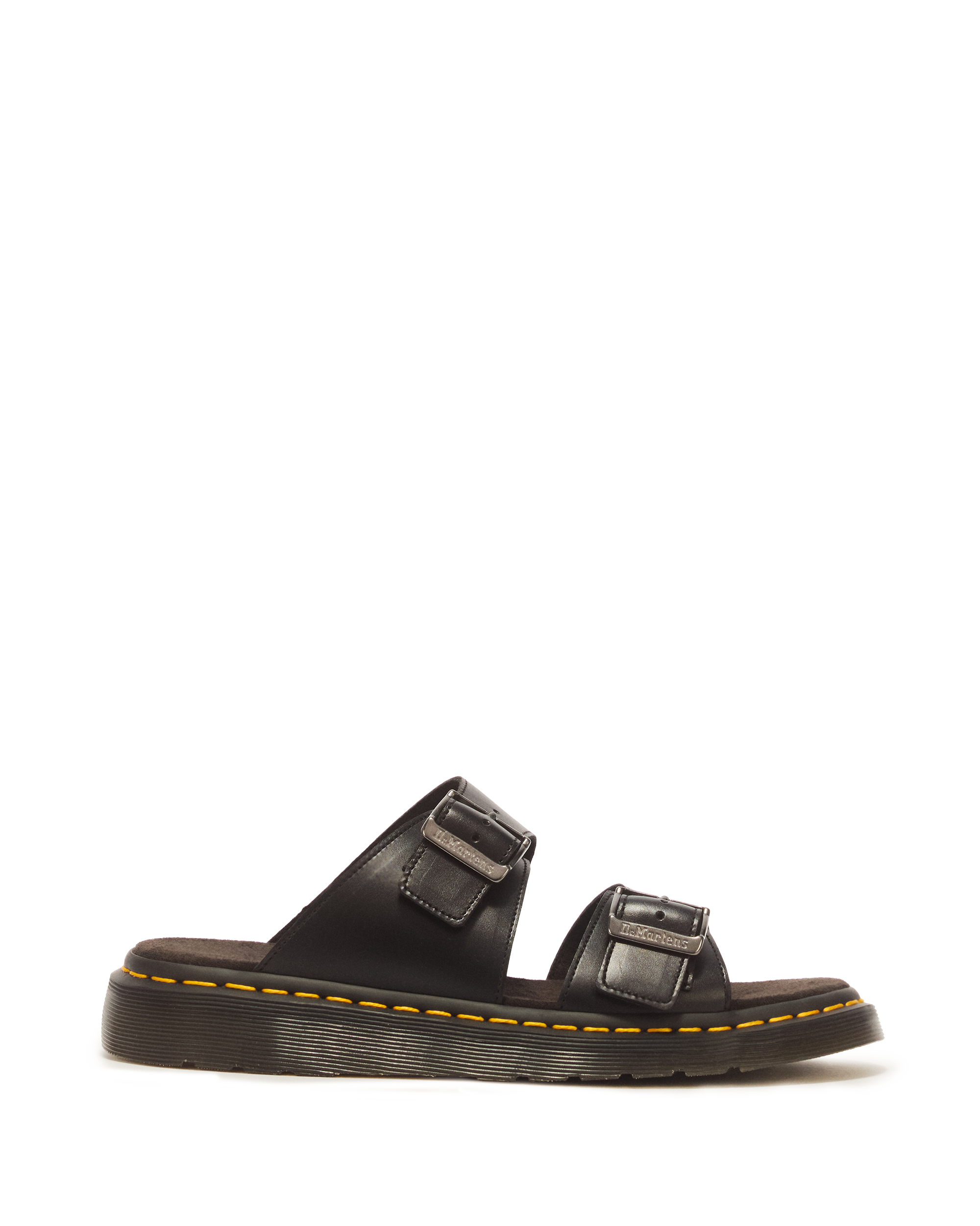 Josef Leather Buckle Slide Sandals
