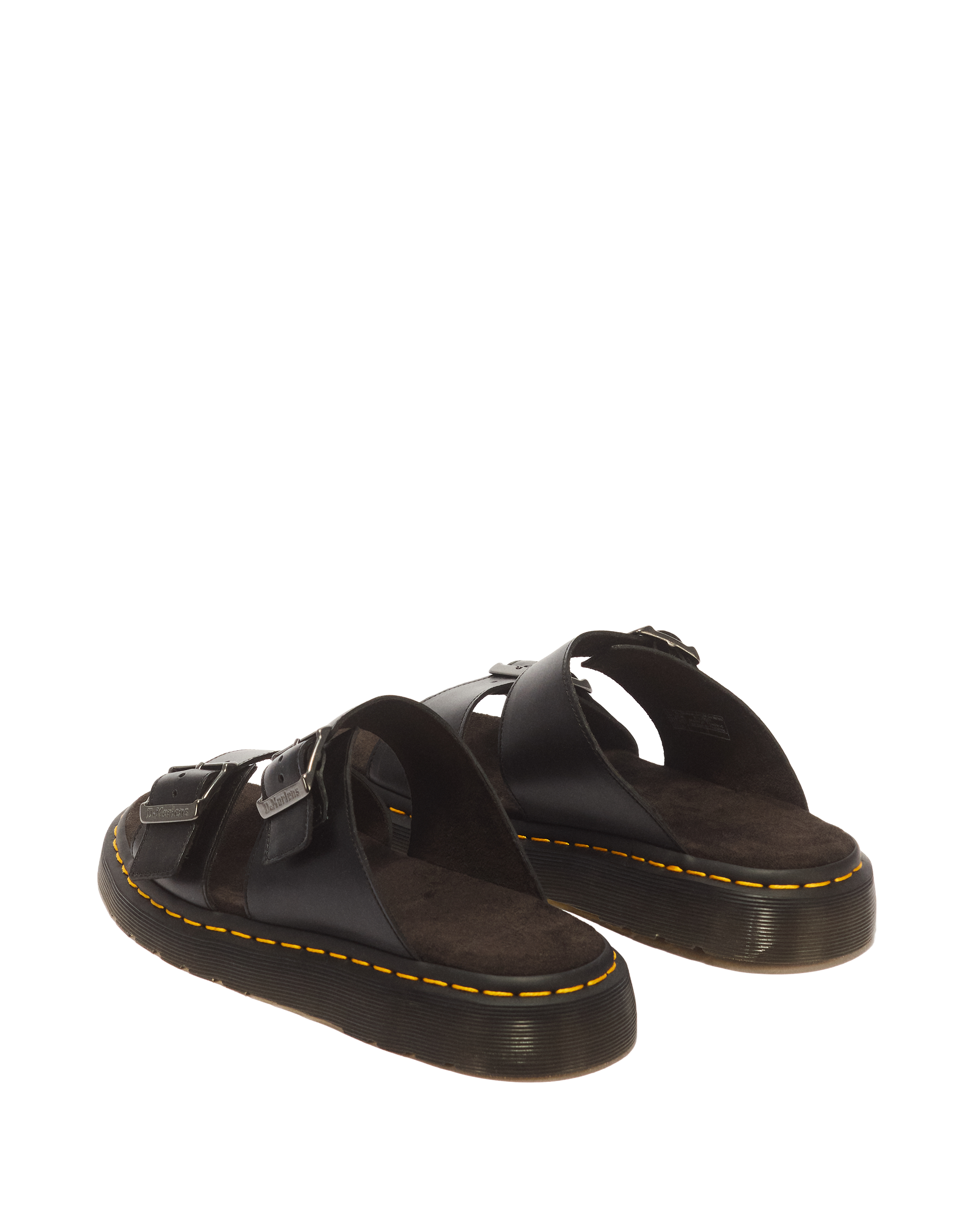 Josef Leather Buckle Slide Sandals