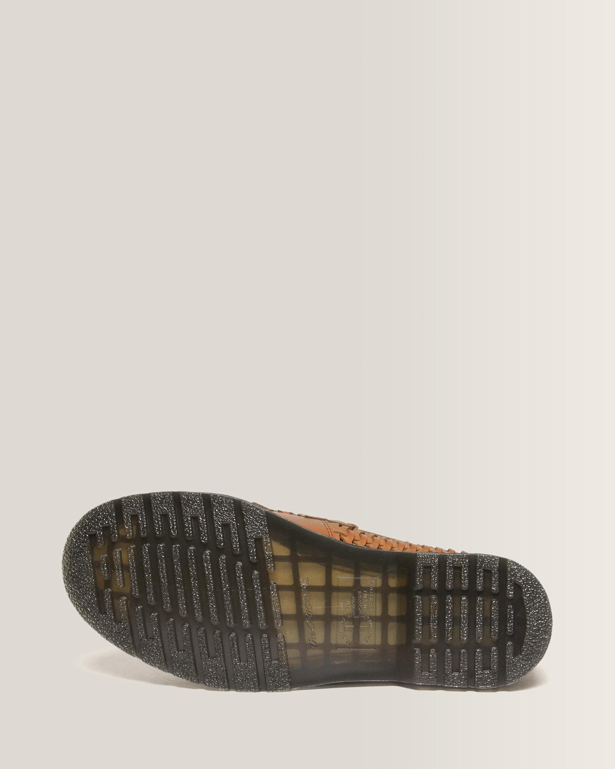 Mocasines Adrian de piel tejida con borlas