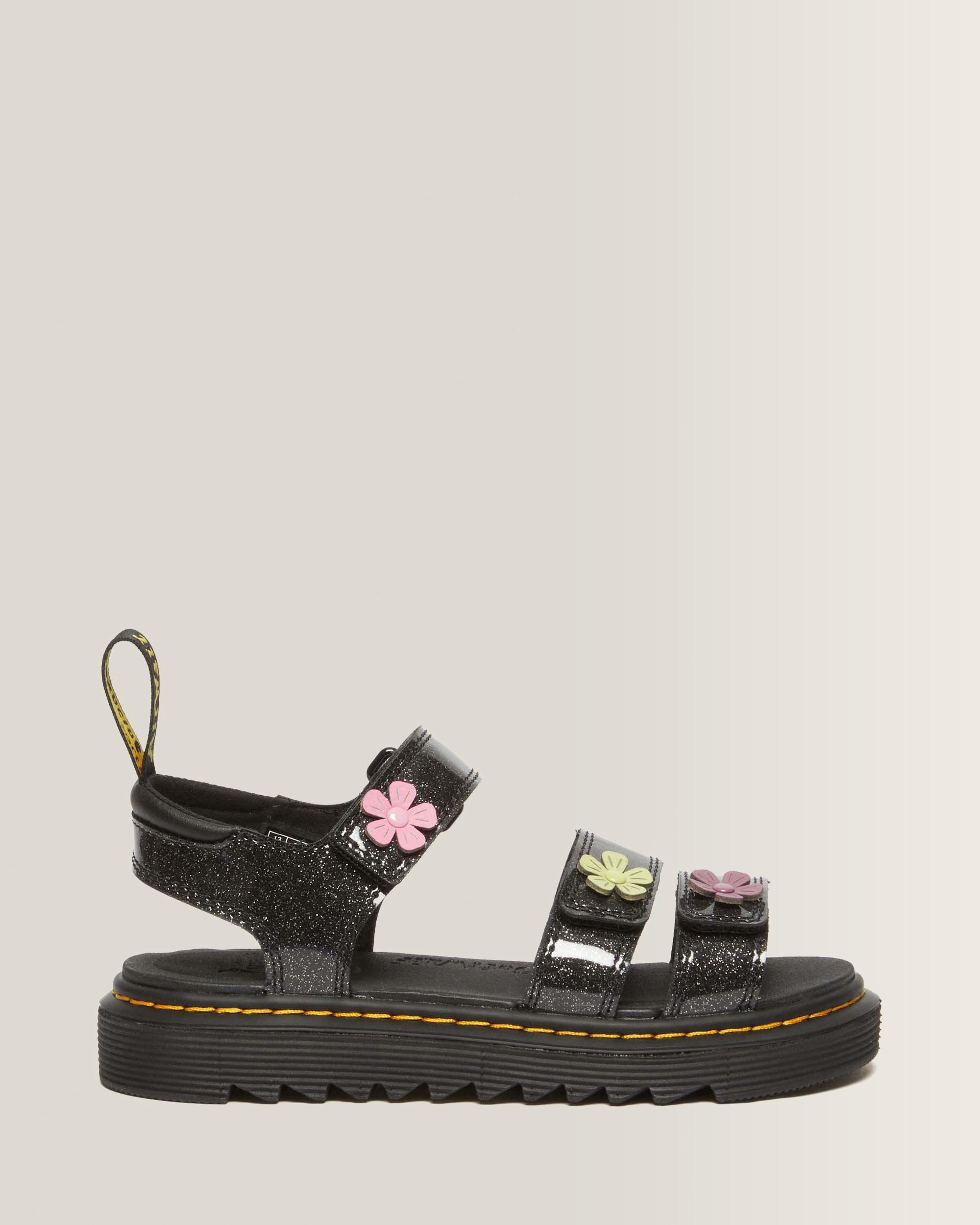 Kinder Klaire Coated Glitter Velcro Sandalen