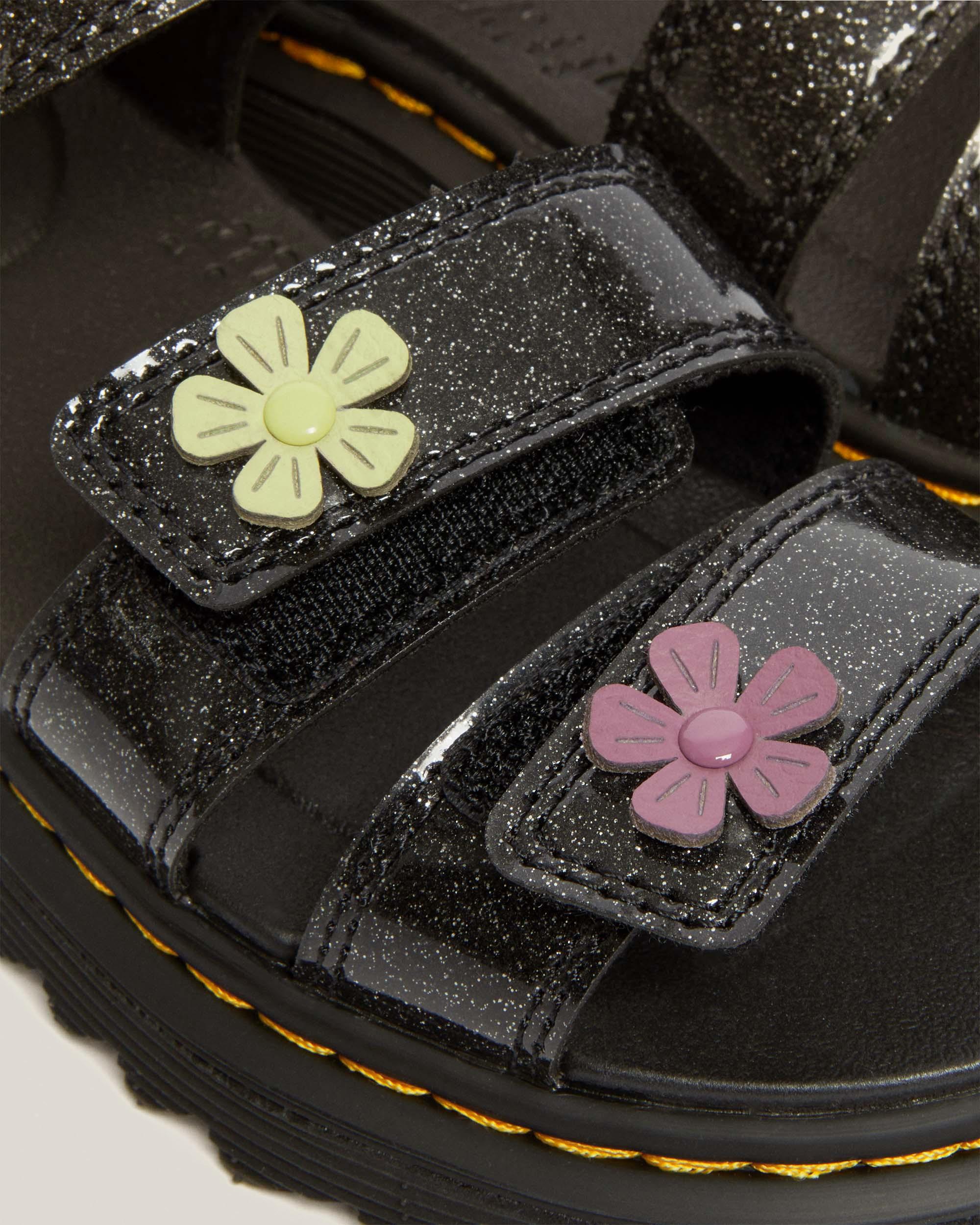 Kinder Klaire Coated Glitter Velcro Sandalen