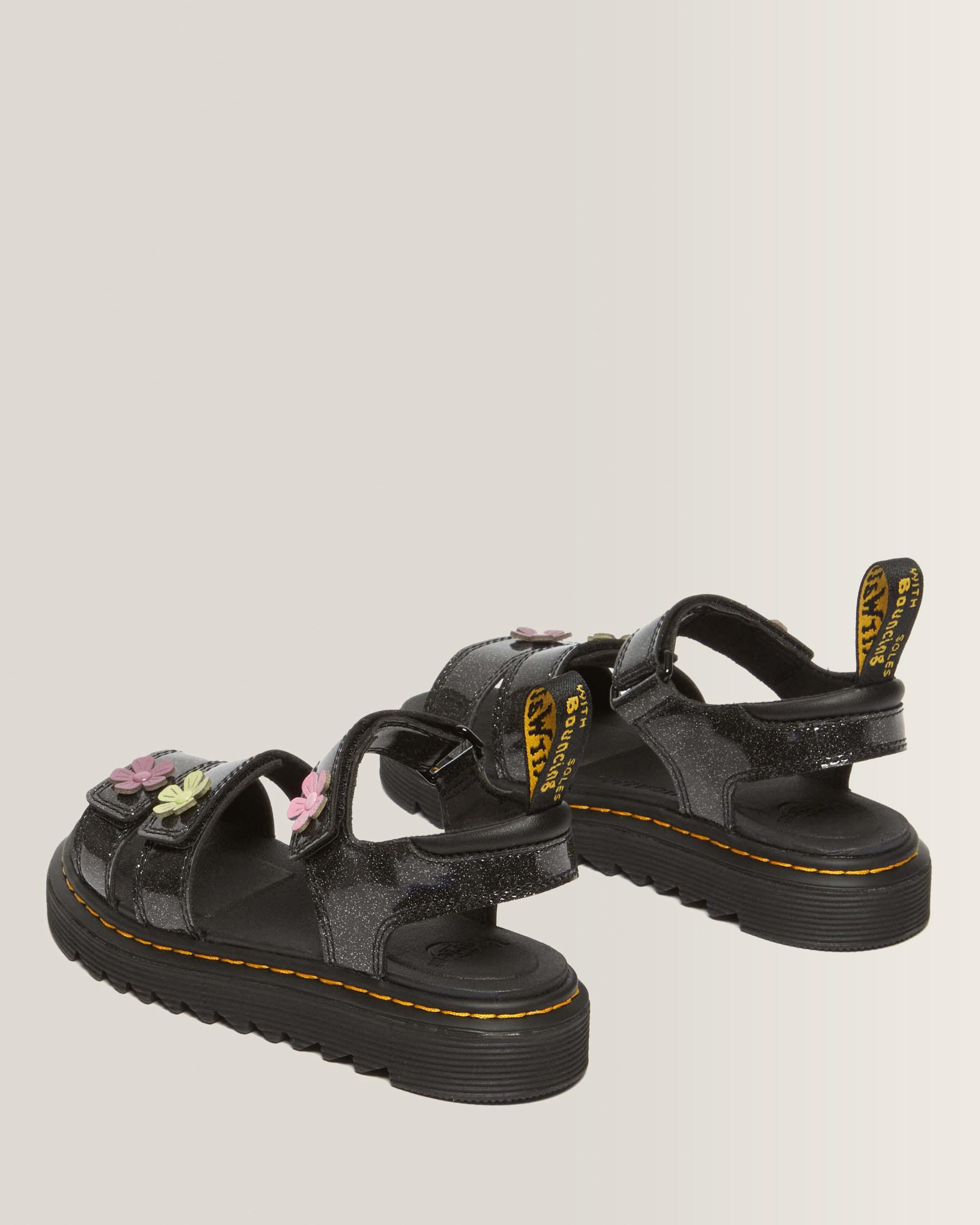 Kinder Klaire Coated Glitter Velcro Sandalen
