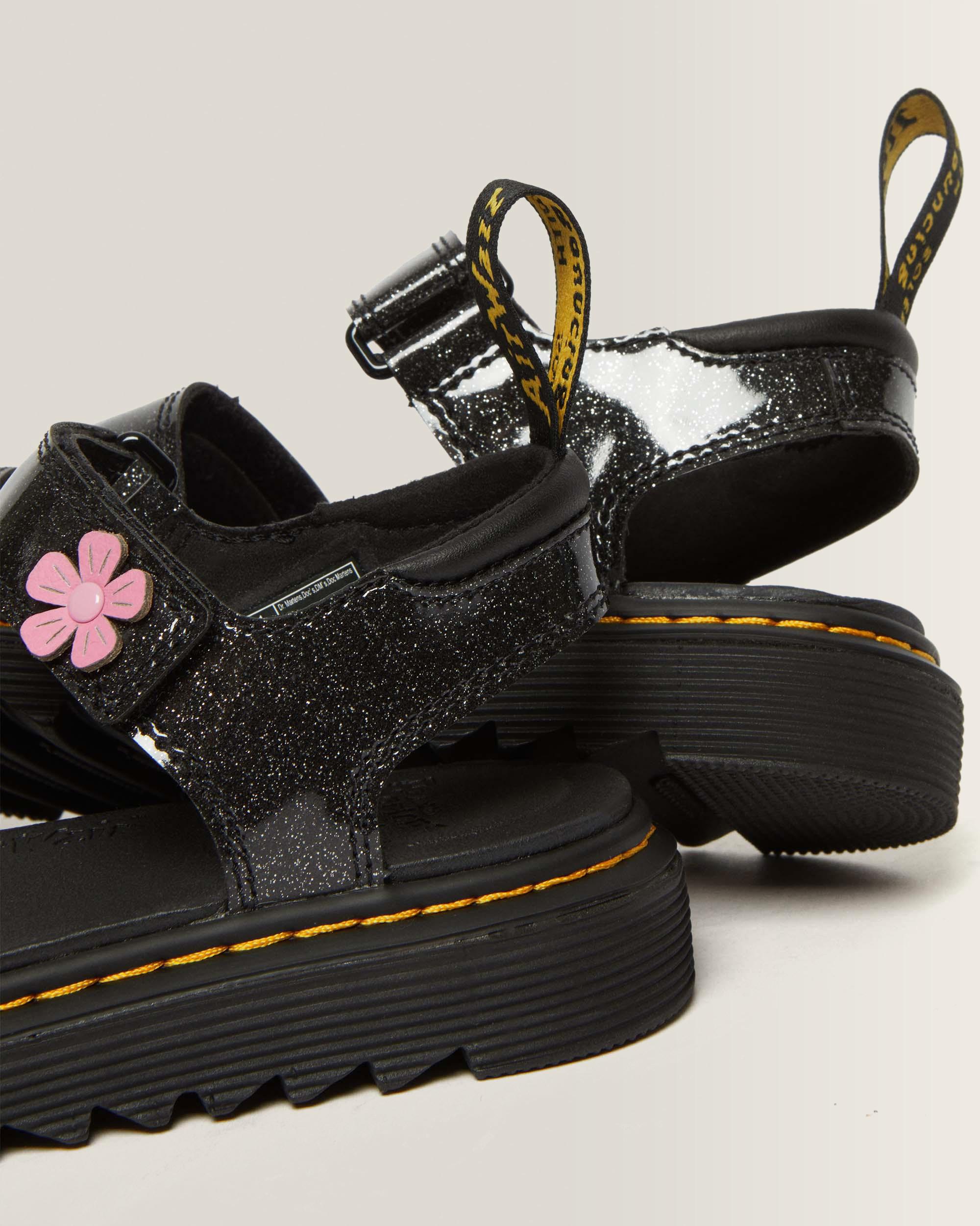 Kinder Klaire Coated Glitter Velcro Sandalen