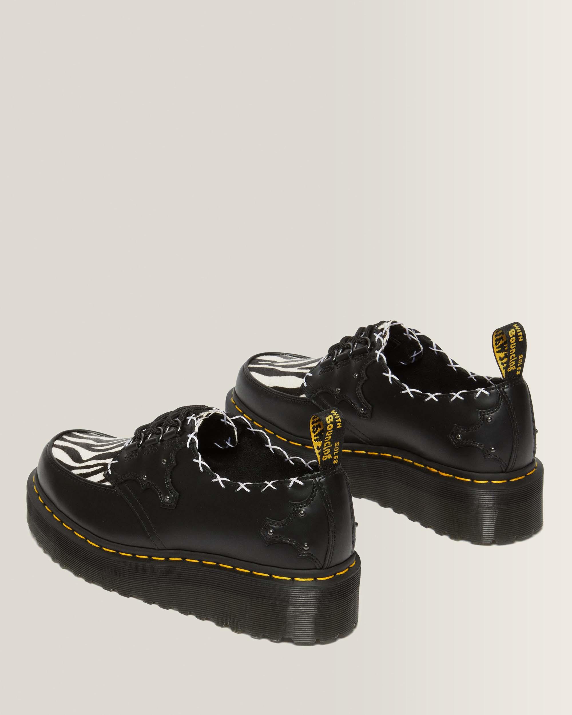 Ramsey 3-Ösen Leder Plateau Creeper