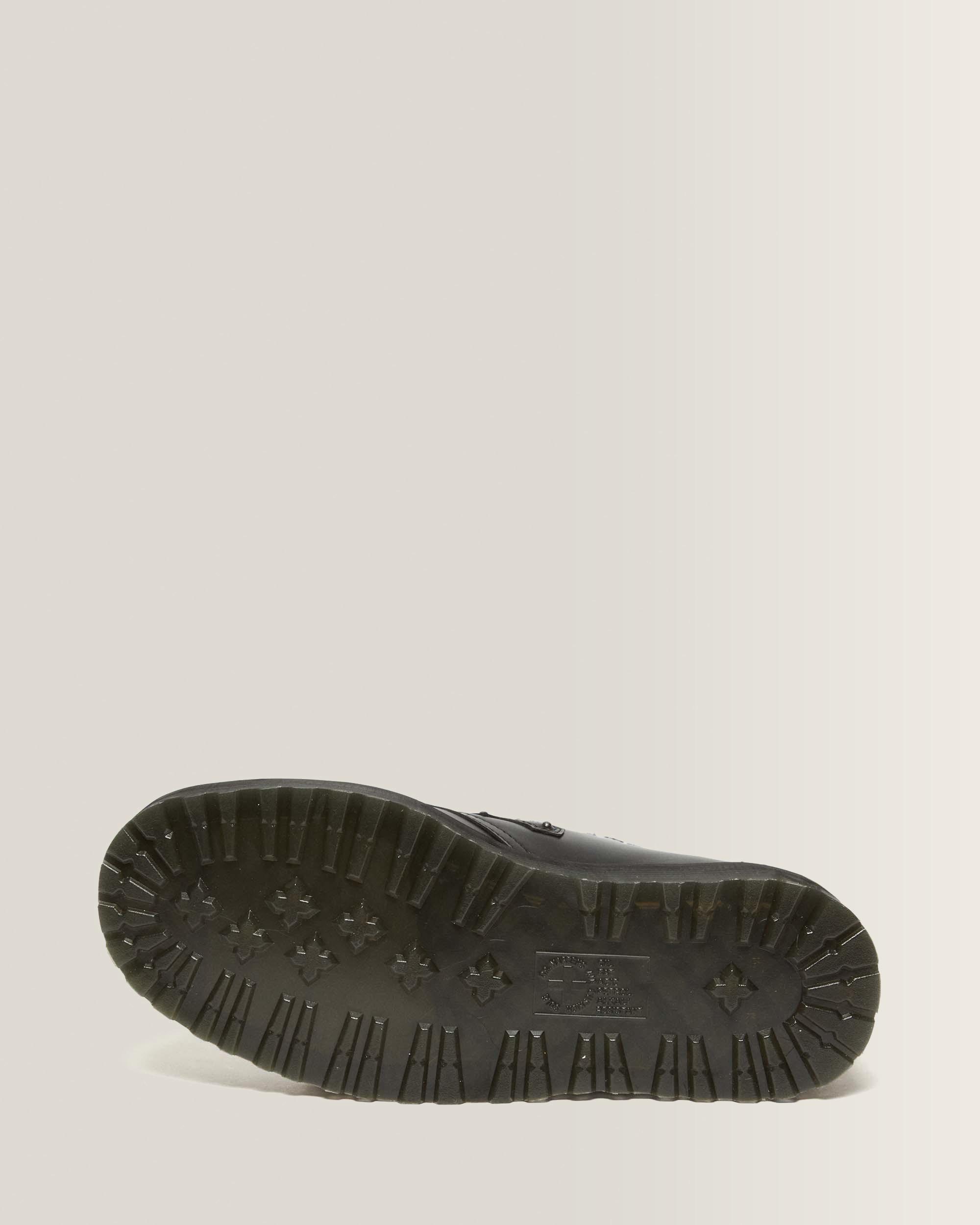 Ramsey 3-eye Leather Platform Creepers in Black+Zebra | Dr. Martens™