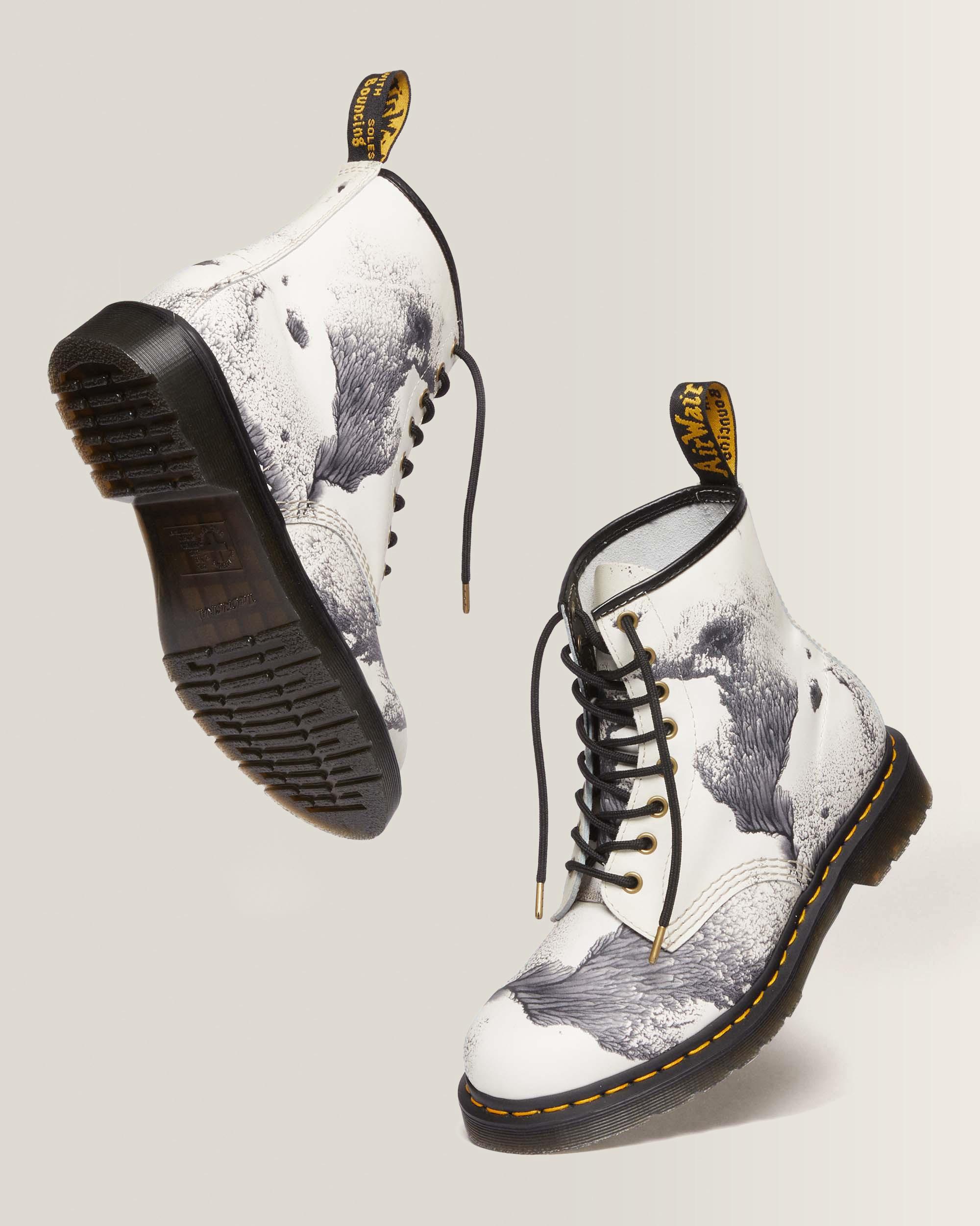 1460 Tate 'Decalcomania' Backhand Leather Lace Up Boots in MULTI
