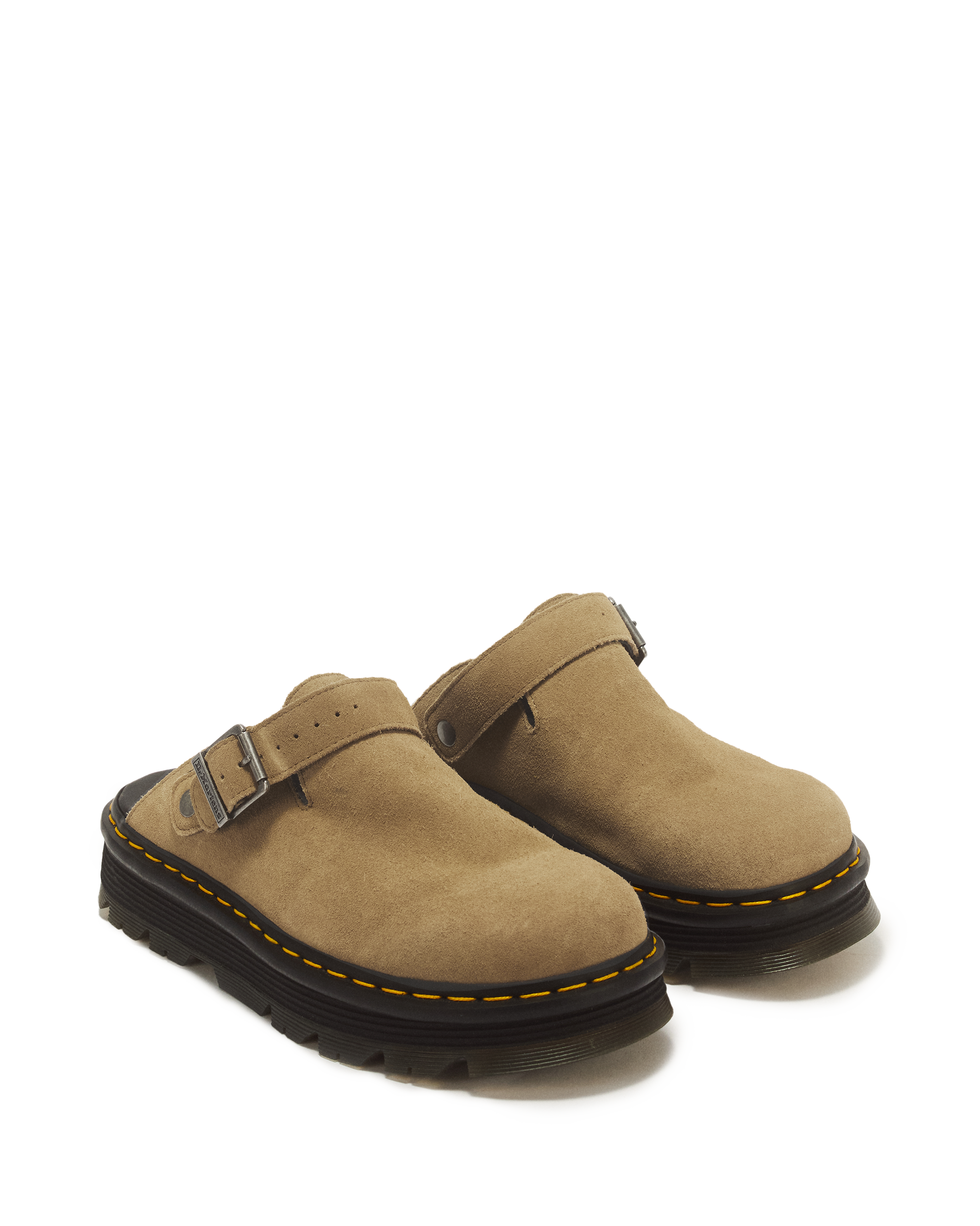 Zebzag Suede Casual Slingback Platform Mules in Savannah Tan | Dr
