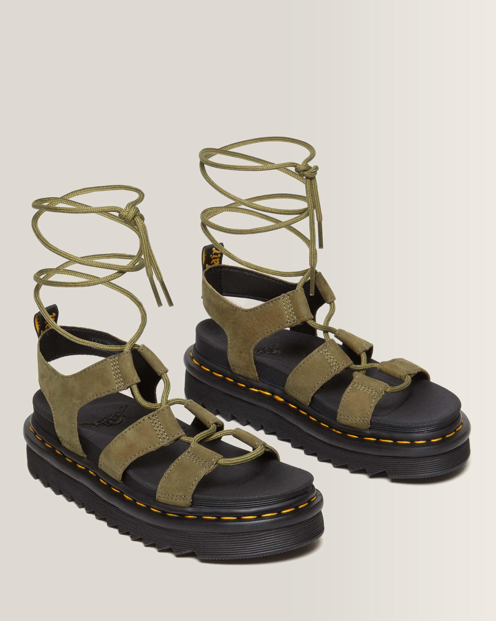 Nartilla Tumbled Nubuck Leather Gladiator Sandals
