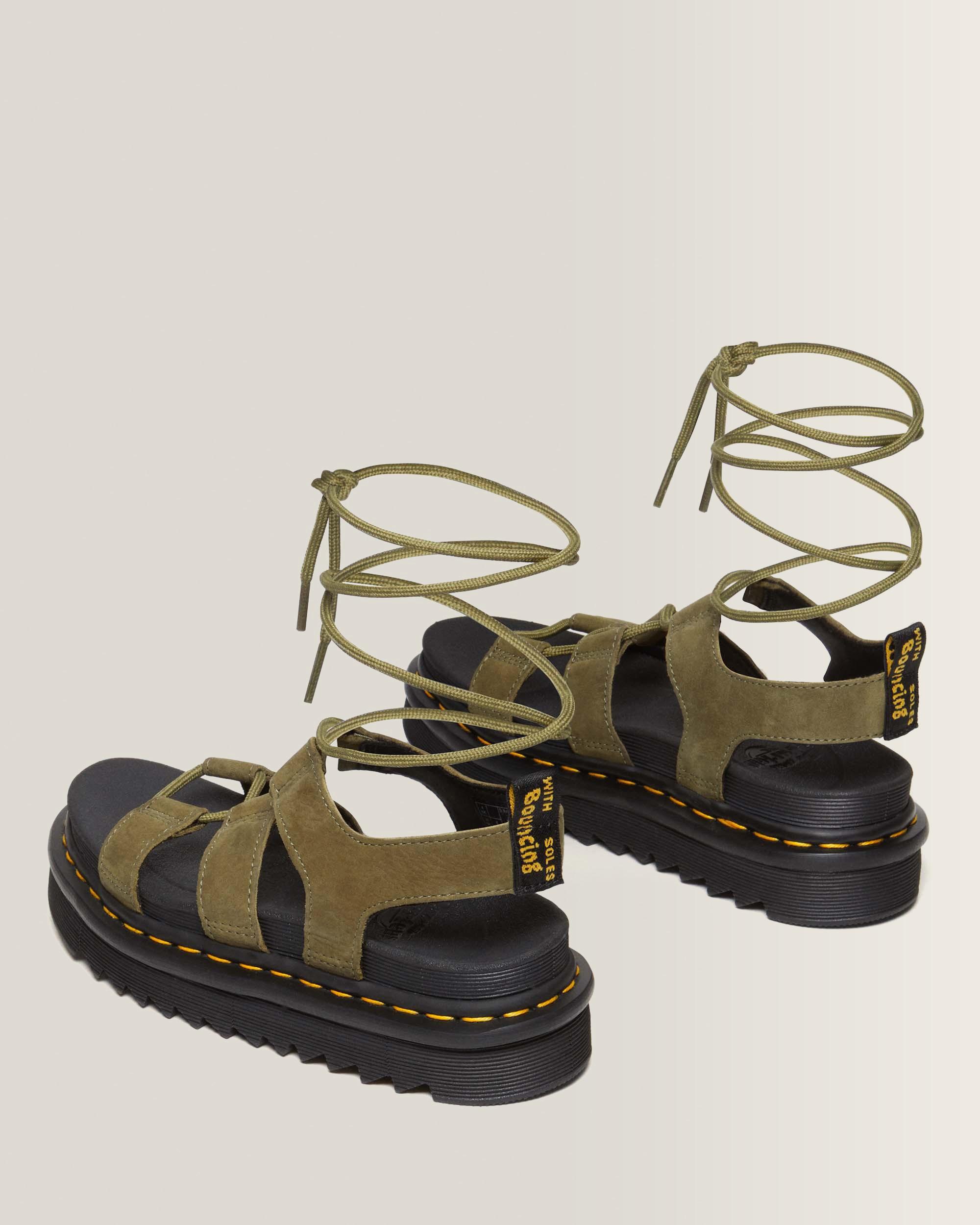 Nartilla Tumbled Nubuck Leather Gladiator Sandals