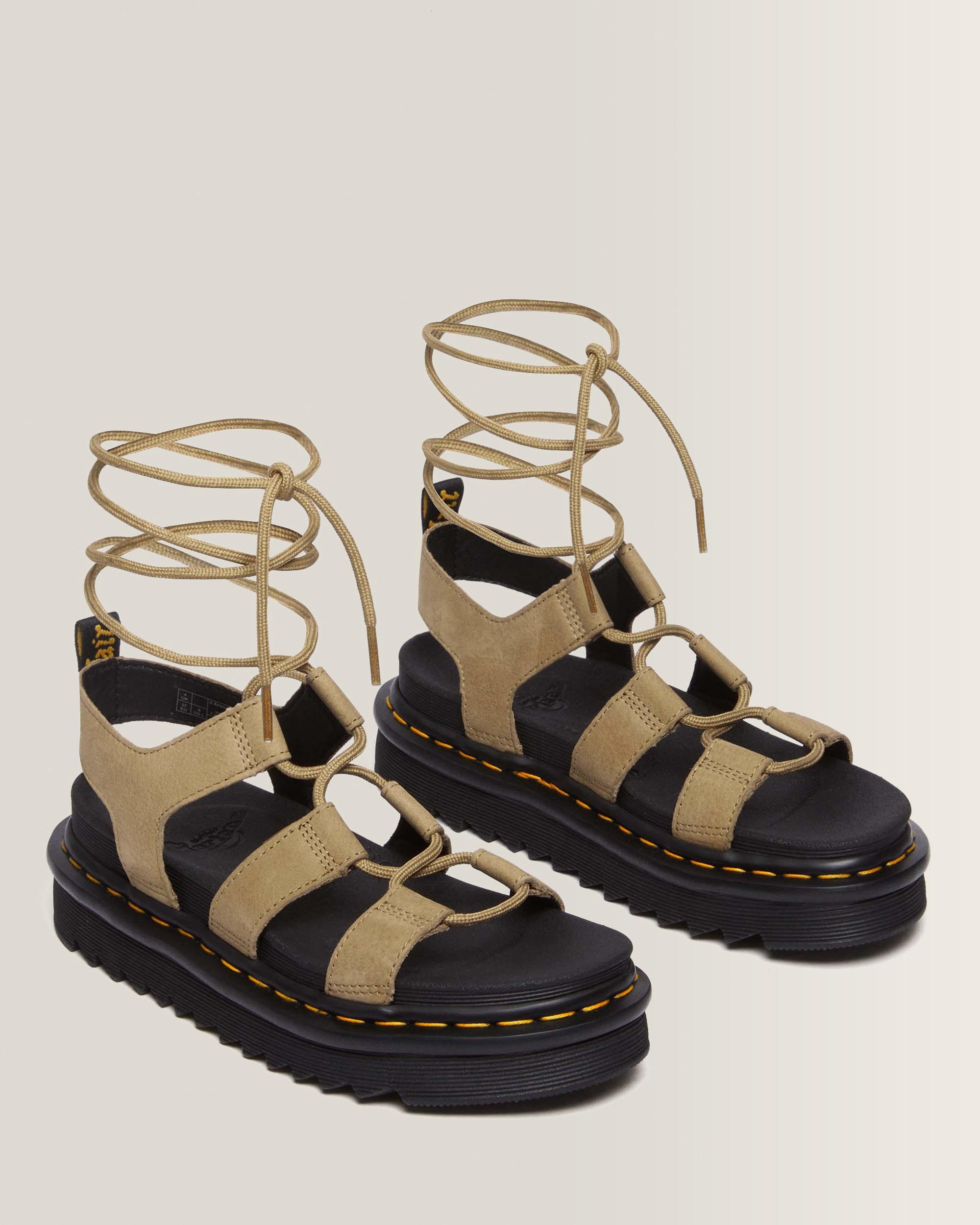 Nartilla gladiatorsandaler i tumlat nubuckläder