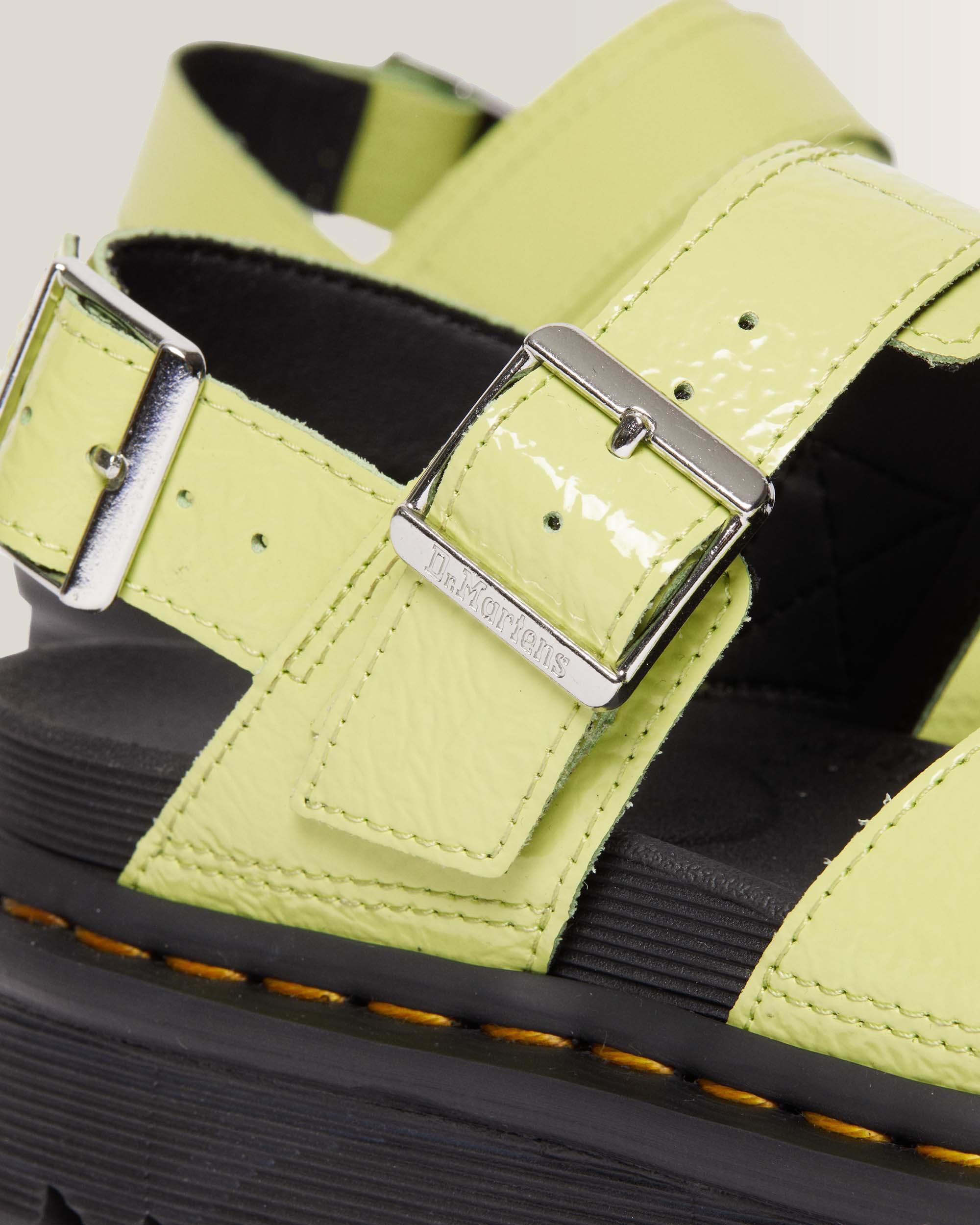 Voss II Distressed Patent Leder Sandalen