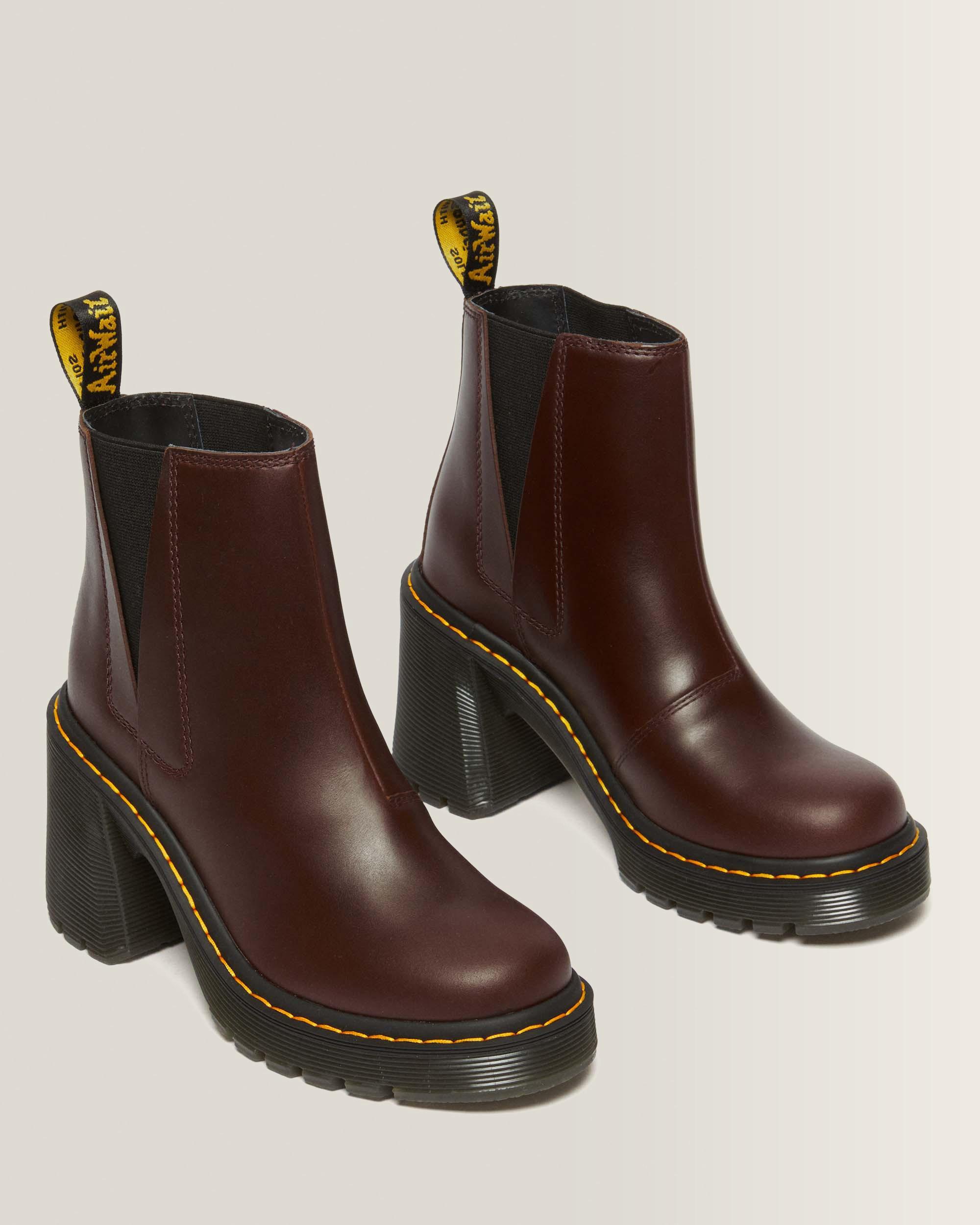 Spence Leather Flared Heel Chelsea-nilkkurit