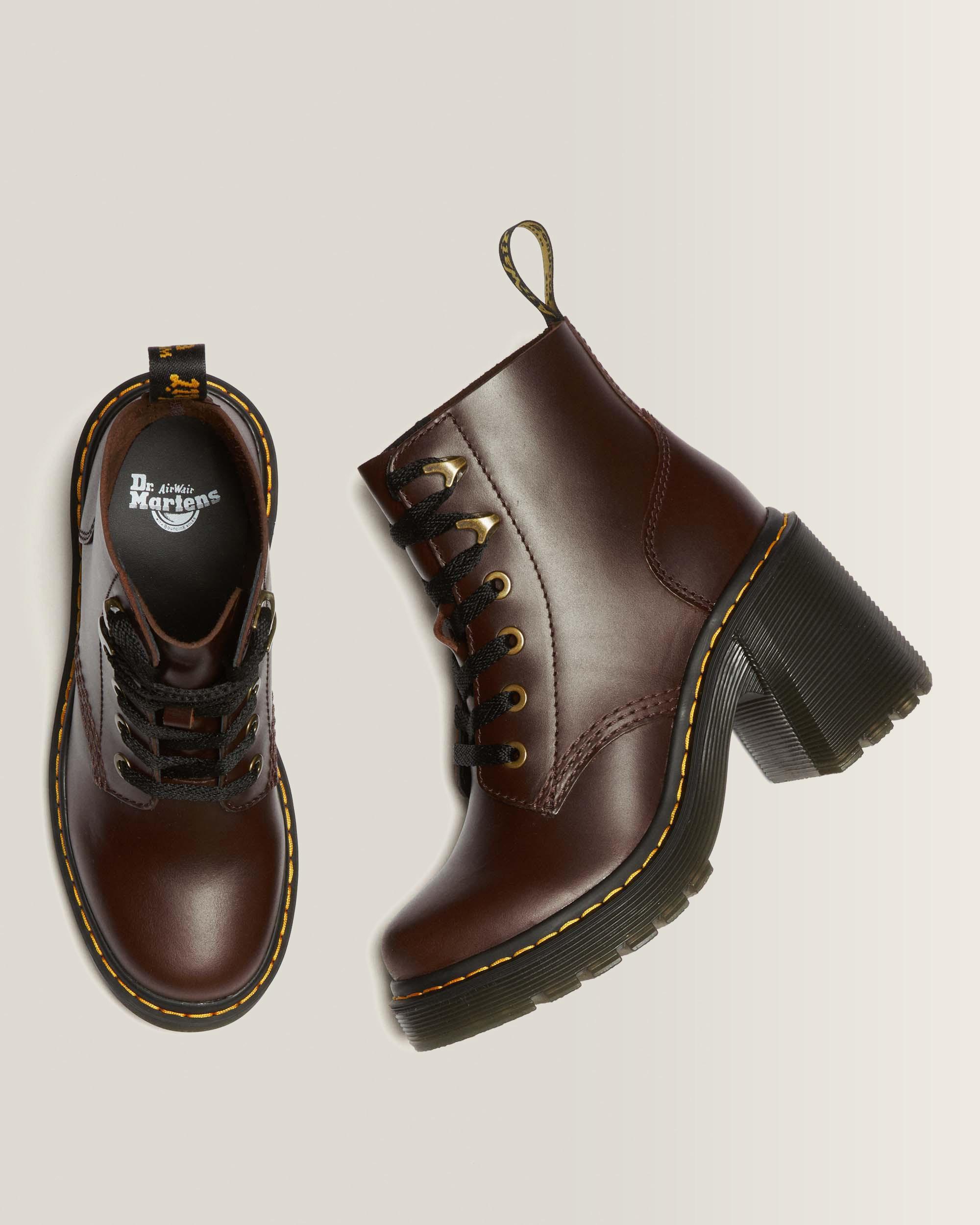 Boots Jesy en cuir à talons évasés