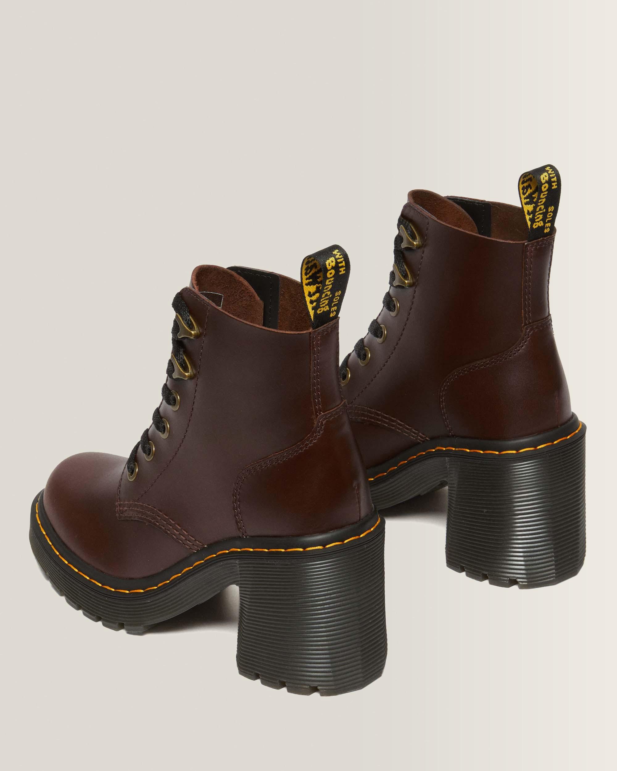 Boots Jesy en cuir à talons évasés