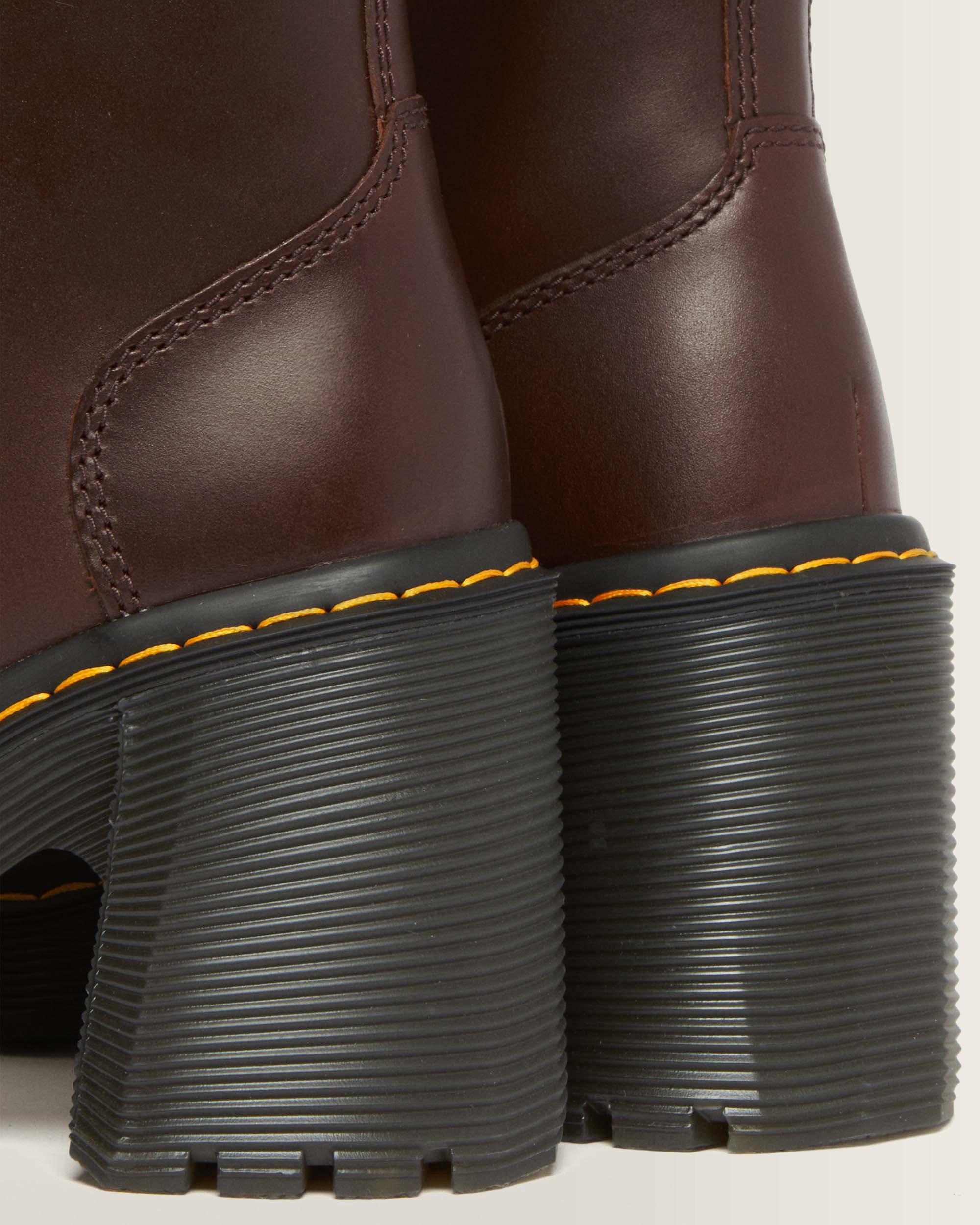 Boots Jesy en cuir à talons évasés