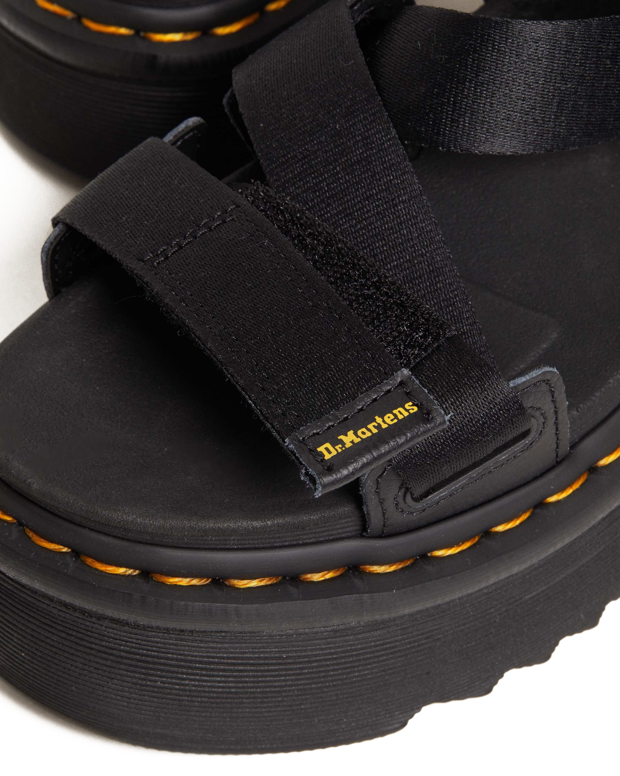 Dr.Martens キンバー Ⅱ BLACK Kimber II Logo Webbing Sandals in Black | Dr. Martens™