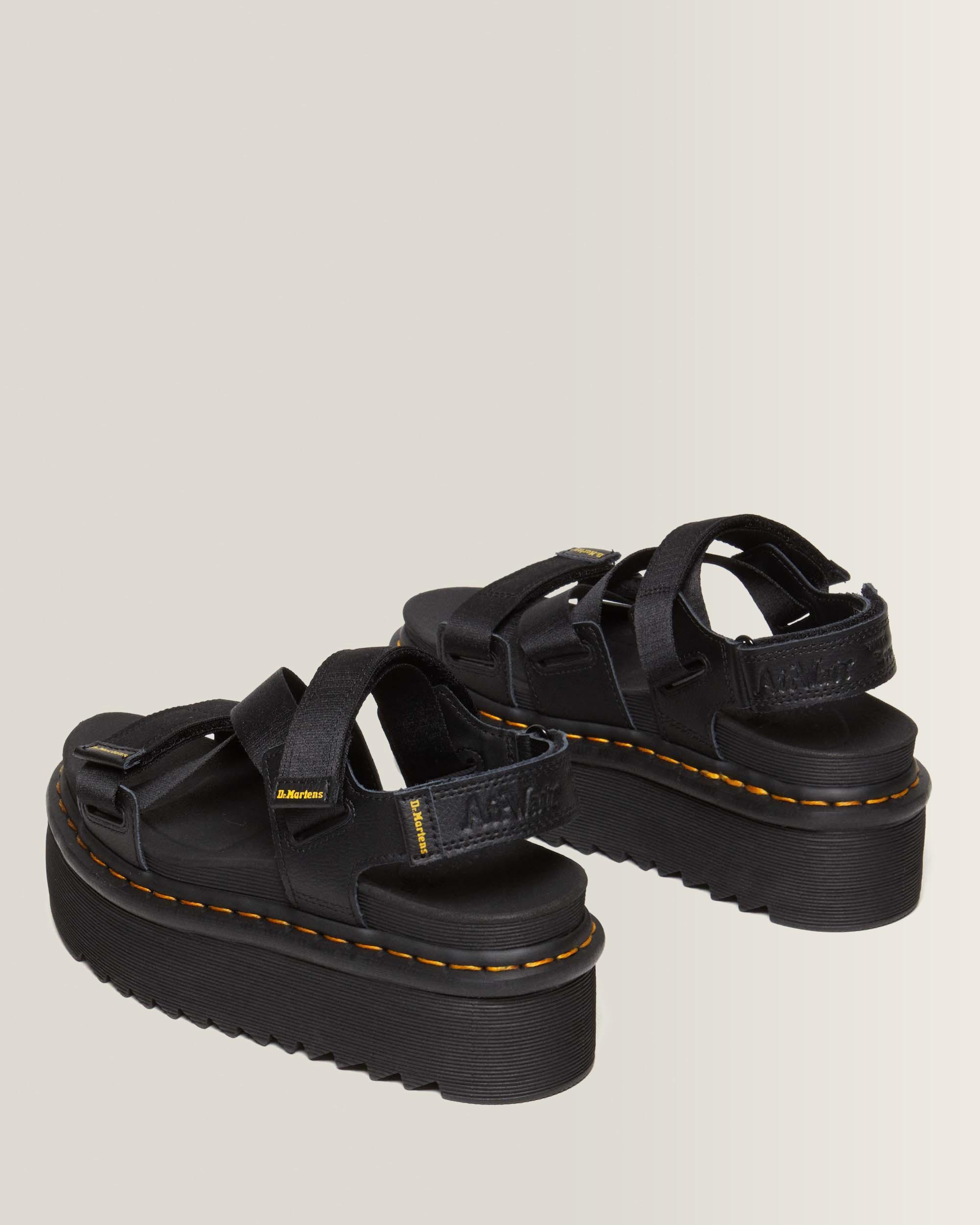 Kimber II Logo Webbing Sandals in Black | Dr. Martens™