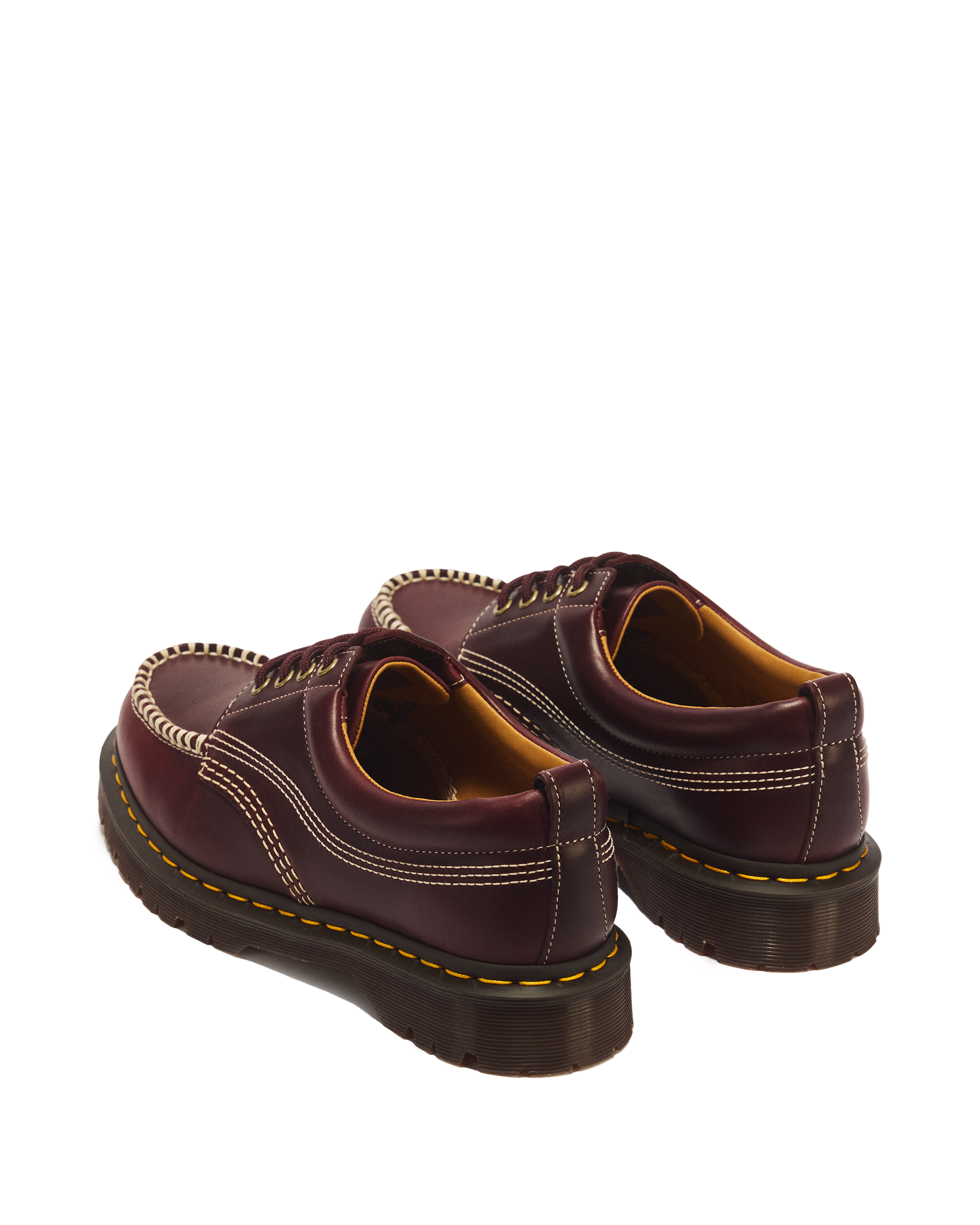 Lowell Leather Moc Toe Shoes in Cherry Red | Dr. Martens™