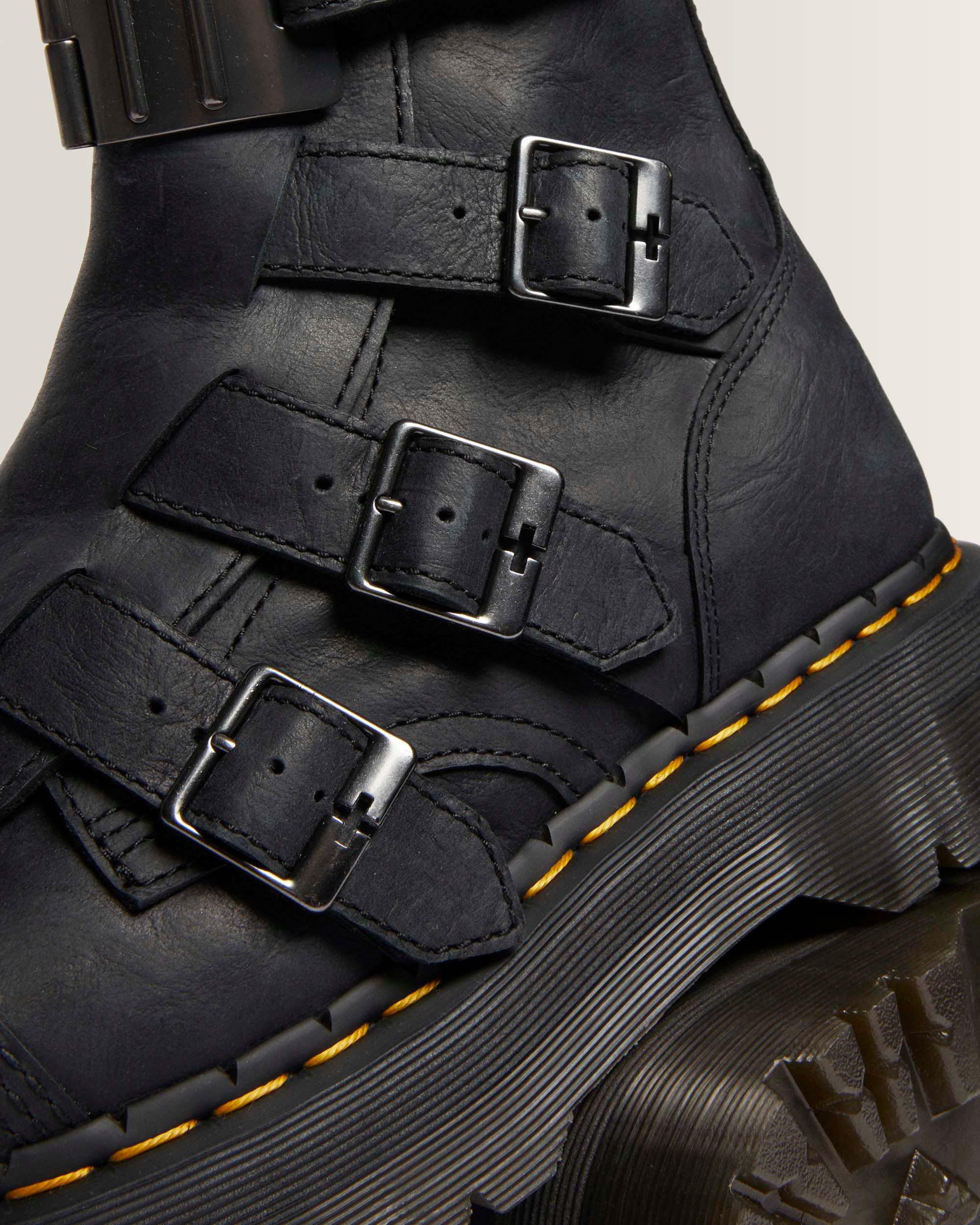 Jadon Hinge Buckle Leren Platform Laarzen