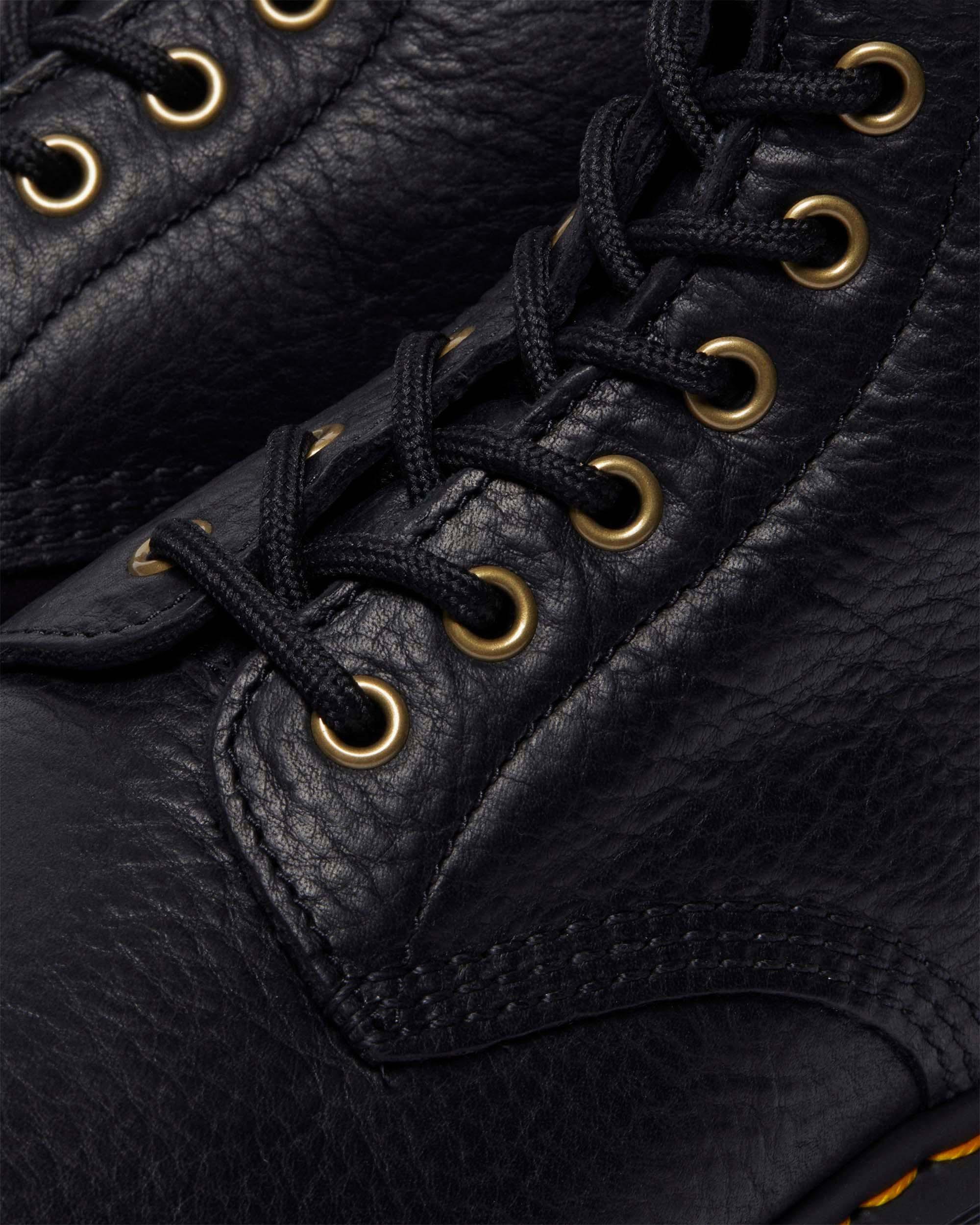 1460 Grizzly Leder Schnürstiefel mit Kunstfellfutter