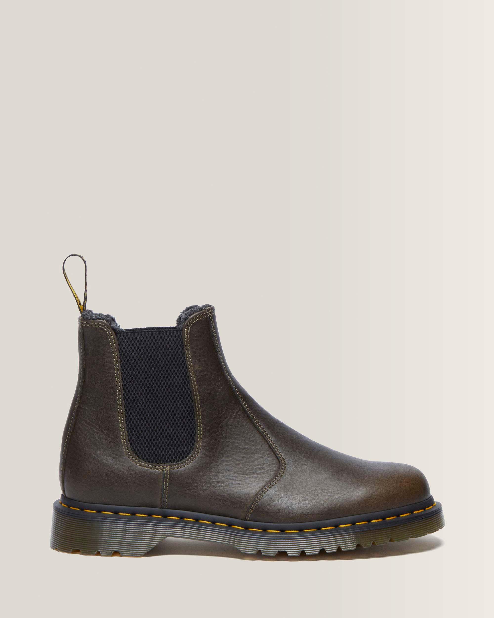 2976 Met Imitatiebont Gevoerde Grizzly Leren Chelsea Boots