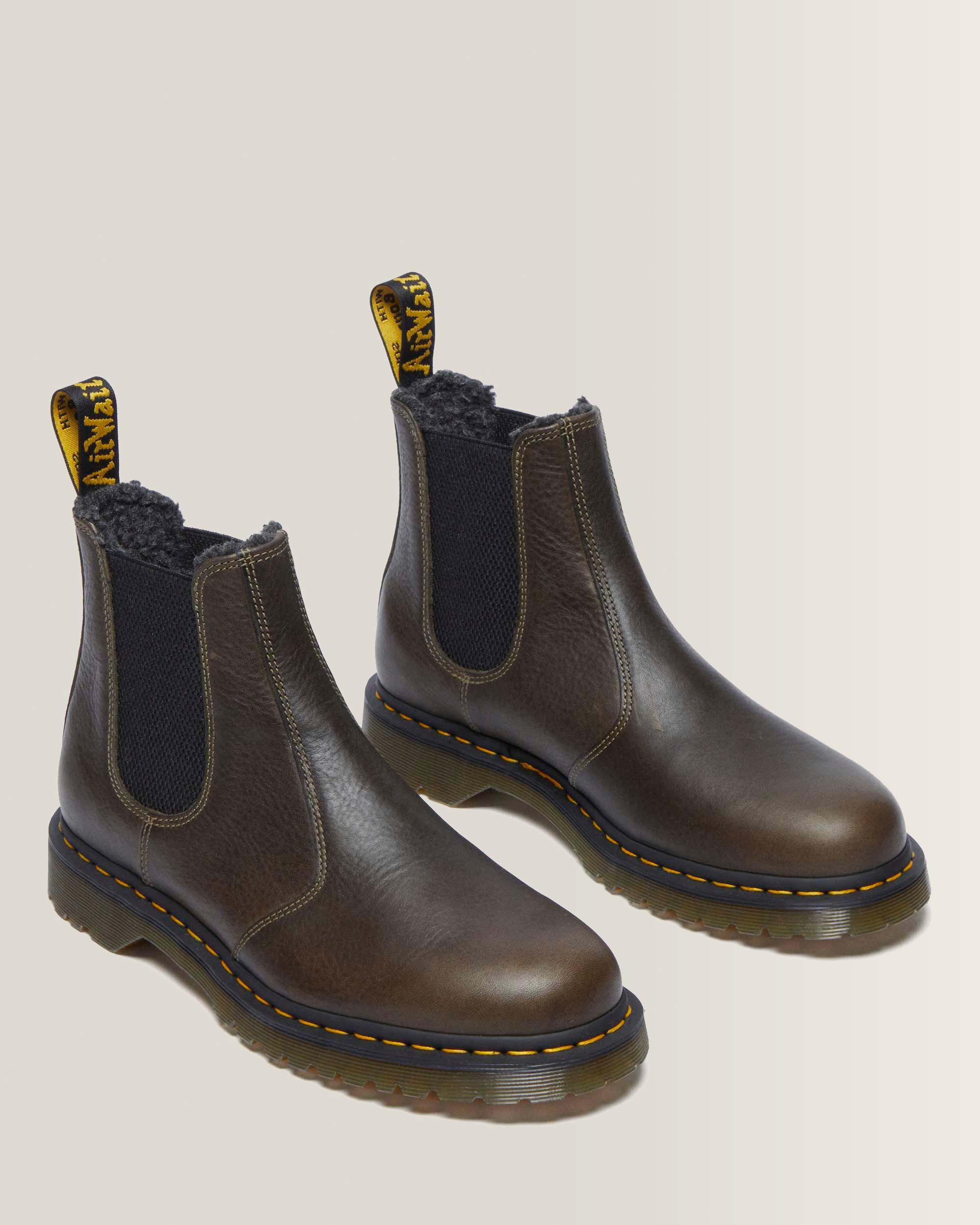 2976 Met Imitatiebont Gevoerde Grizzly Leren Chelsea Boots