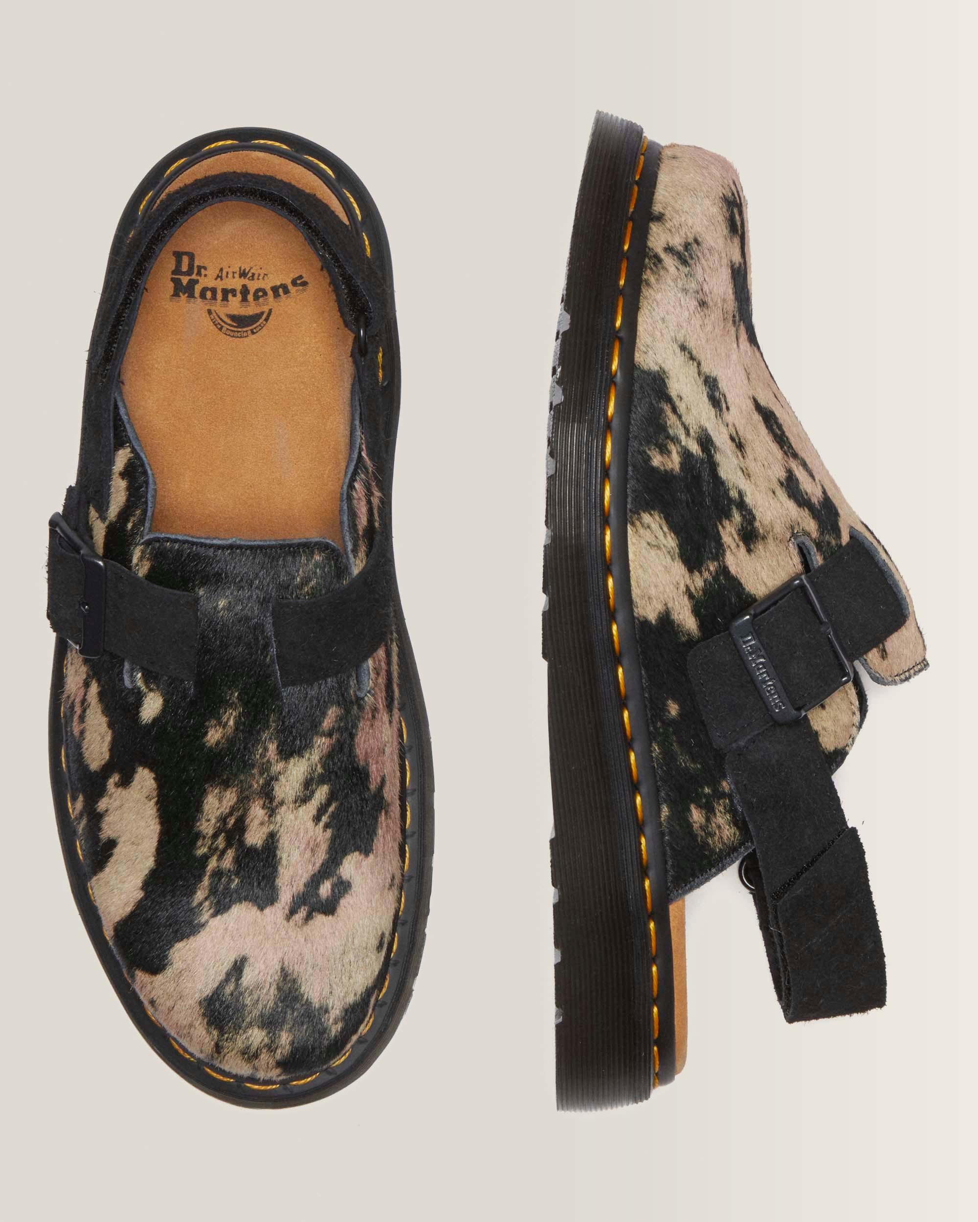 Jorge II Contrast Hair-On Mules