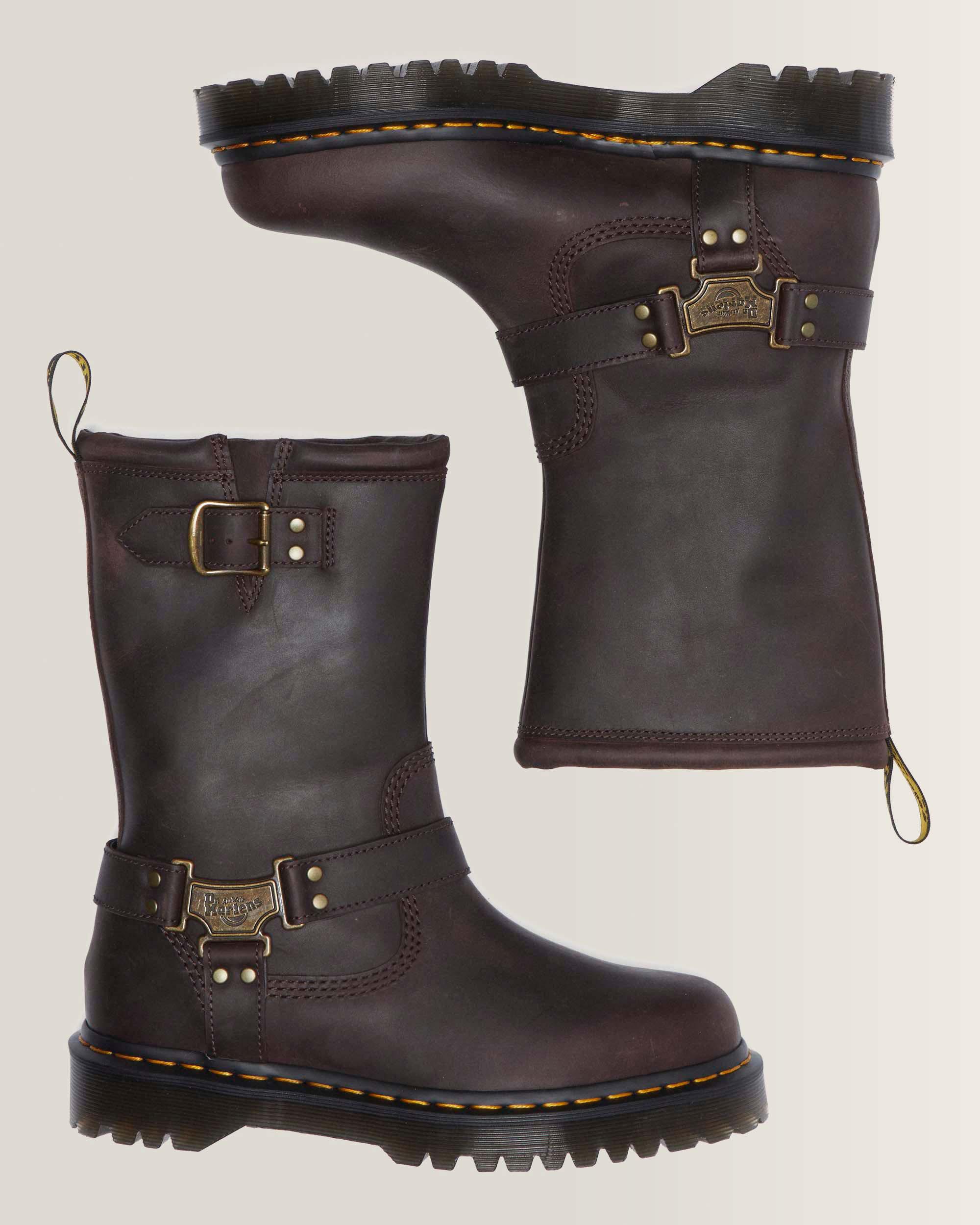 Anistone Tall Leather Biker Boots