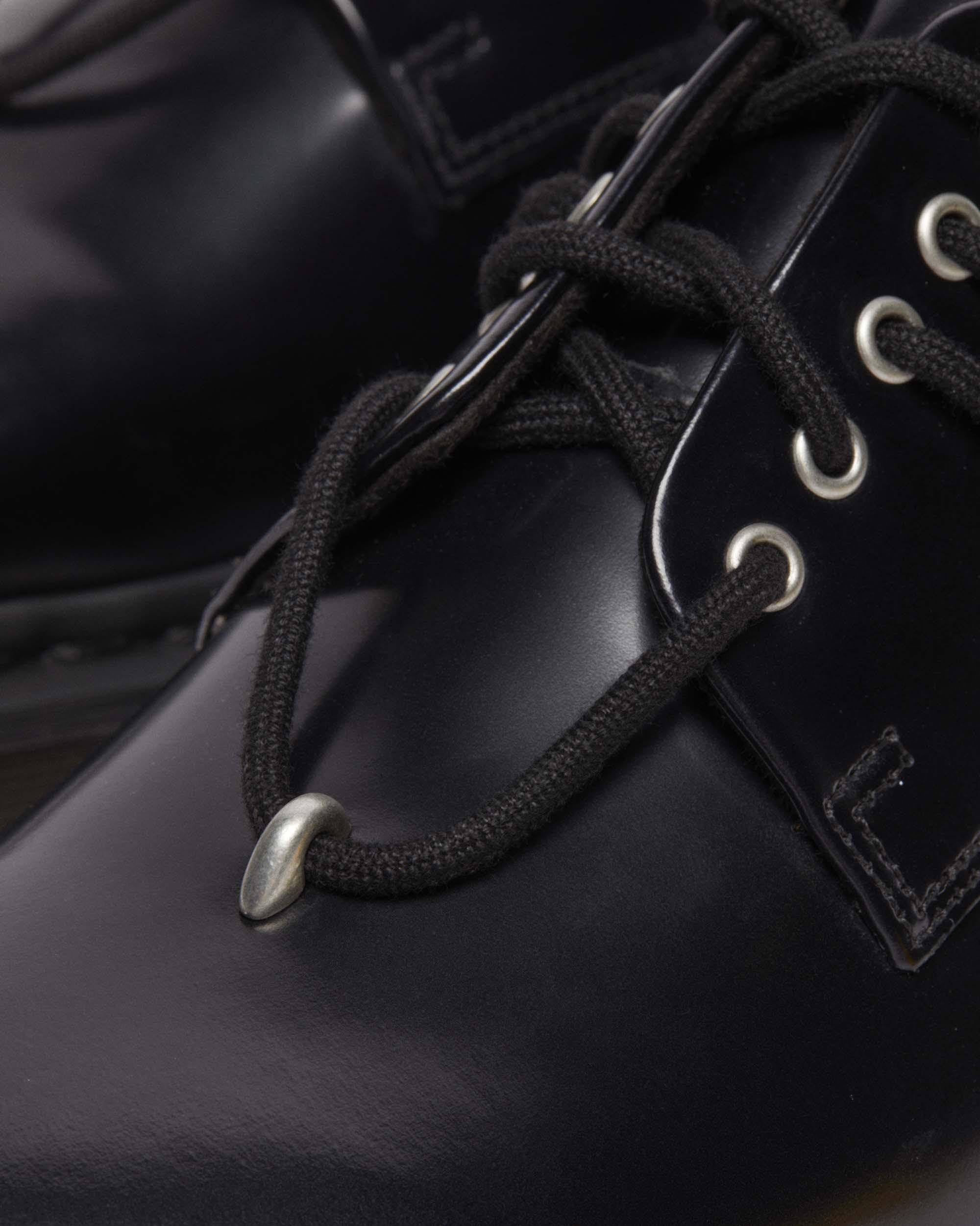 Zeffir 5-eye Leather Bex Shoes in Black Buttero | Dr. Martens™
