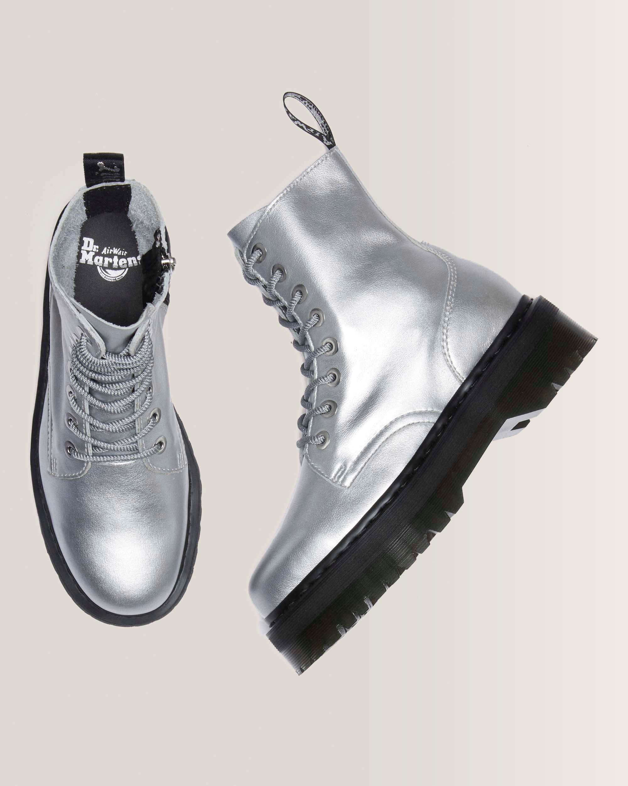 Jadon Metallic Leather Platform Boots