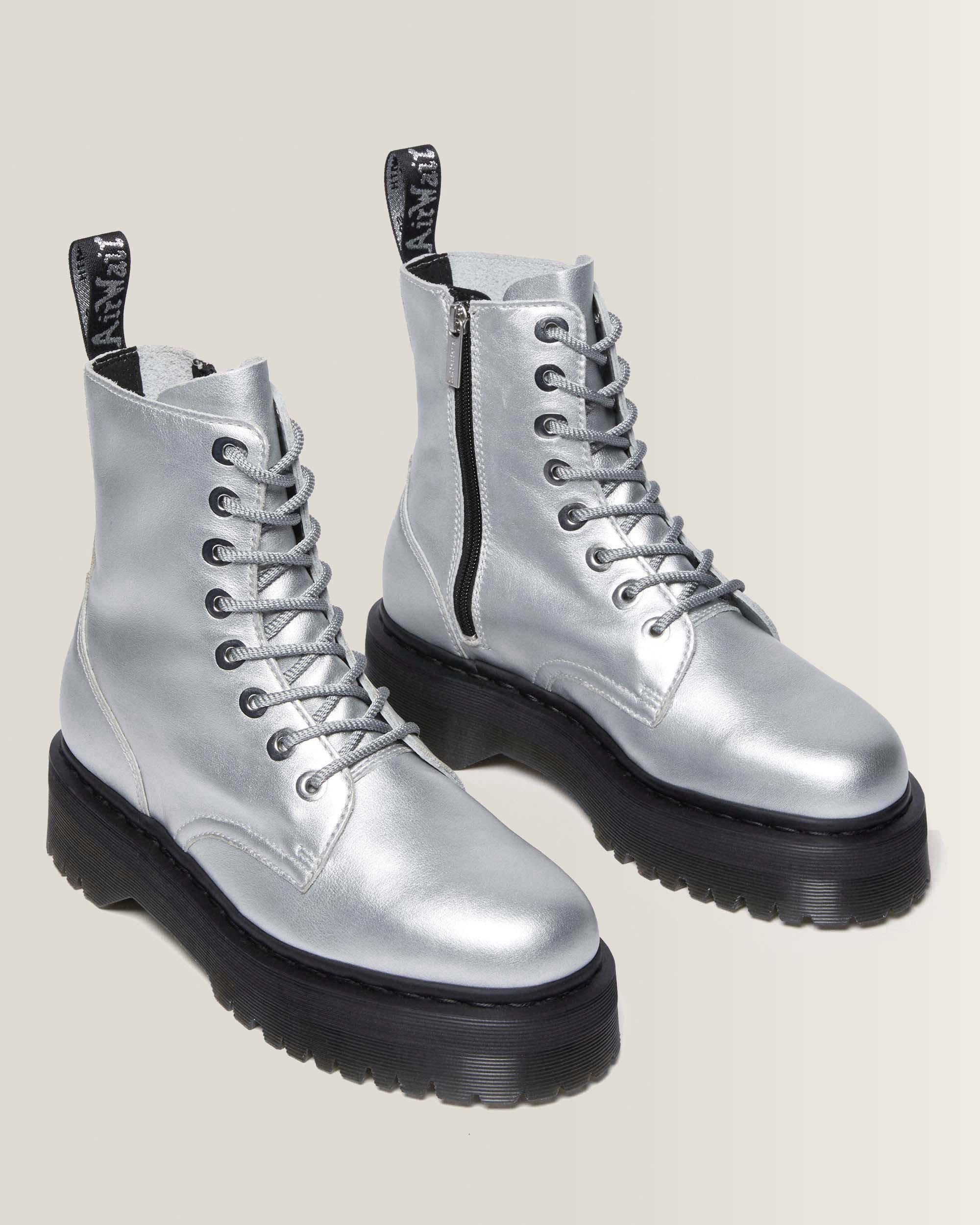 Jadon Metallic Leather Platform Boots