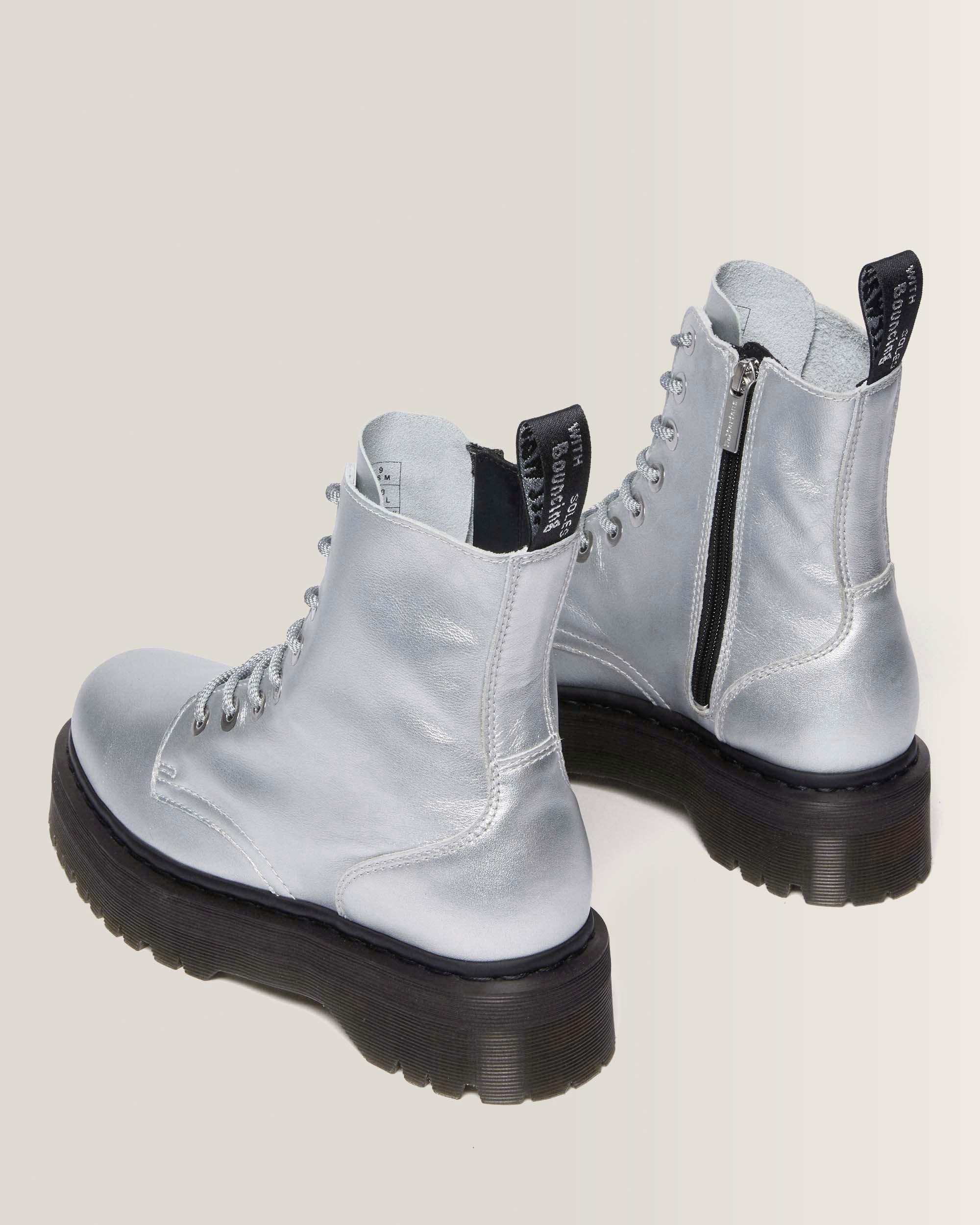 Jadon Metallic Leather Platform Boots