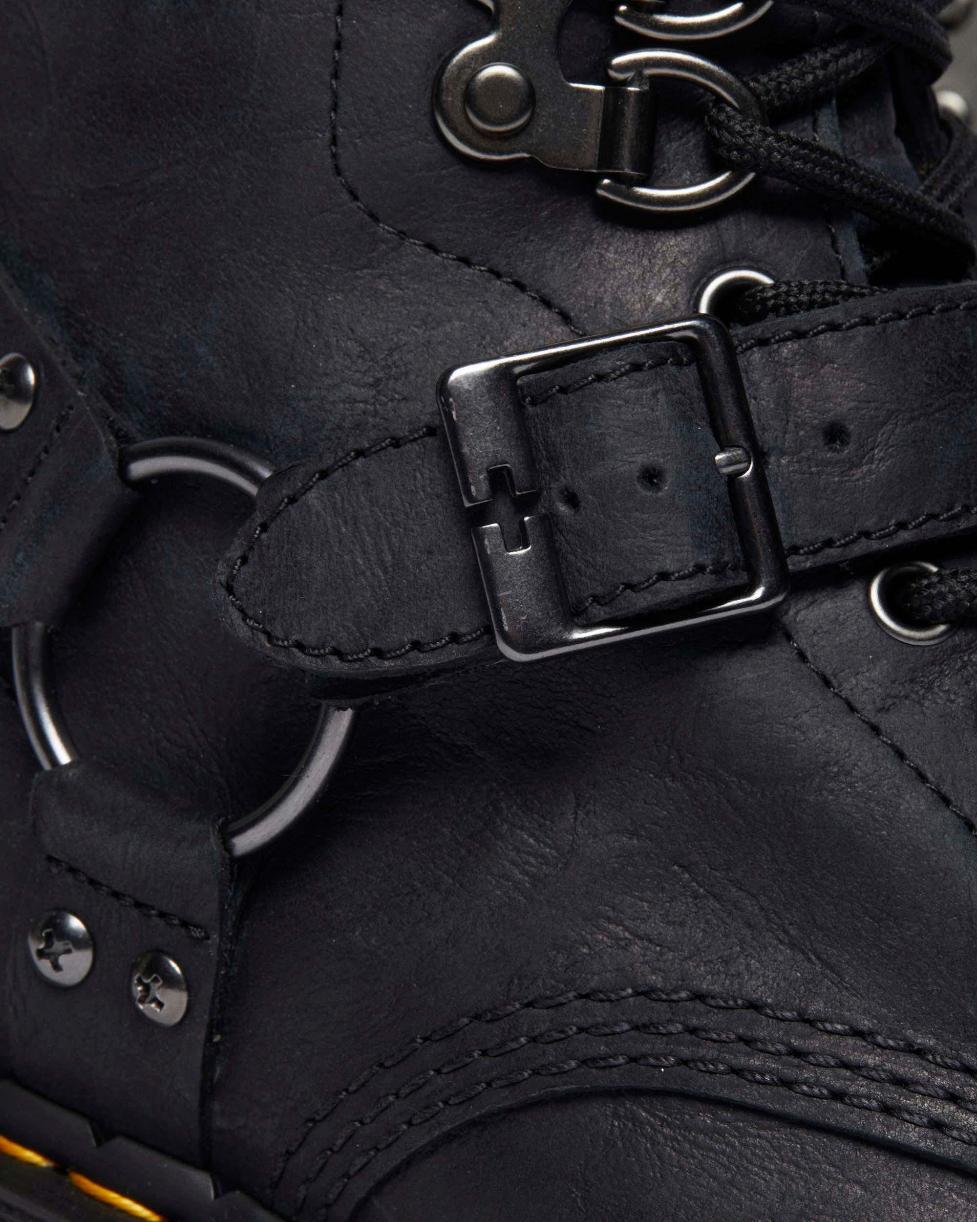 Boots 1460 Buckle Harness en cuir à lacets