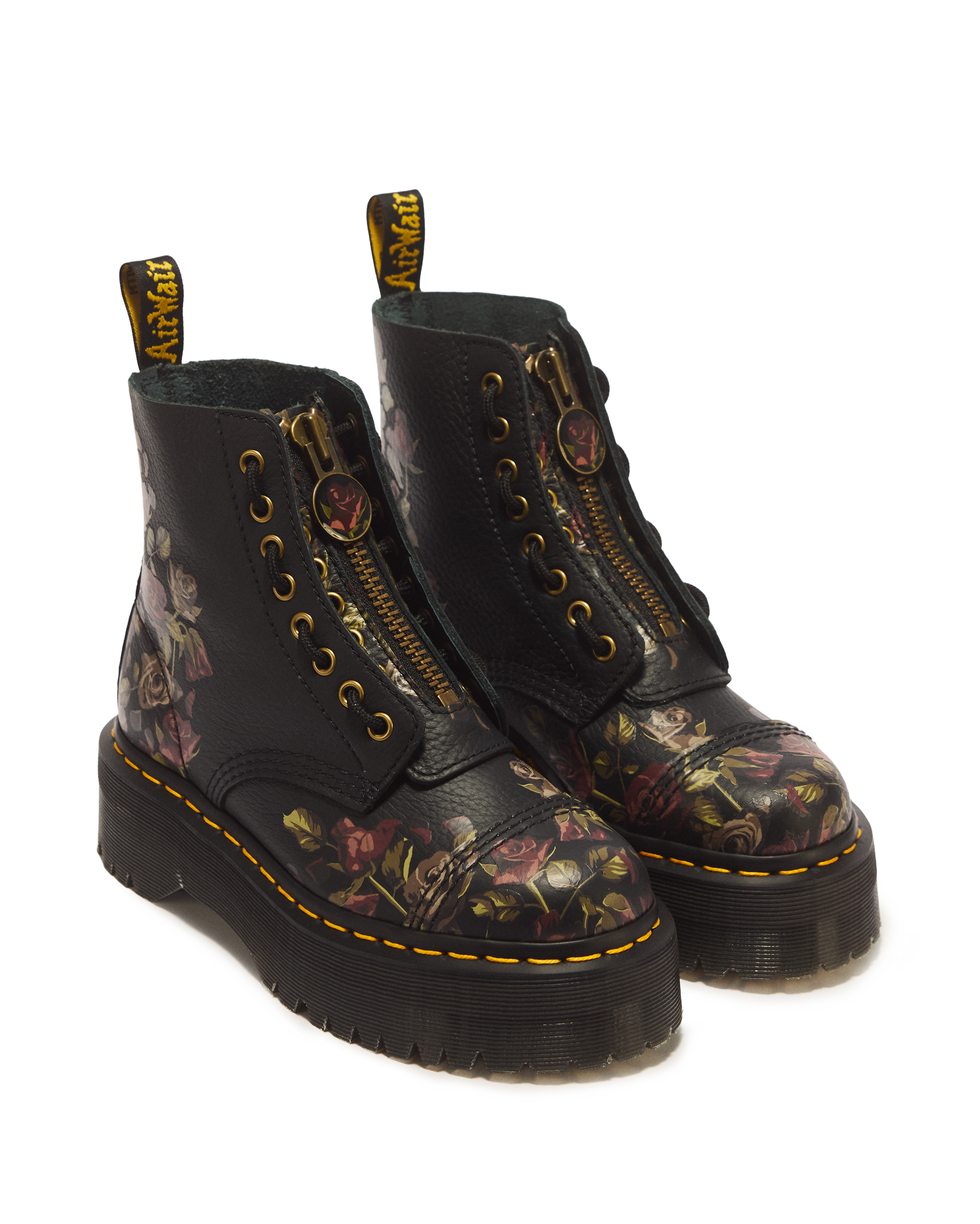 Boots Sinclair Decayed Roses en cuir Tumbled Nappa