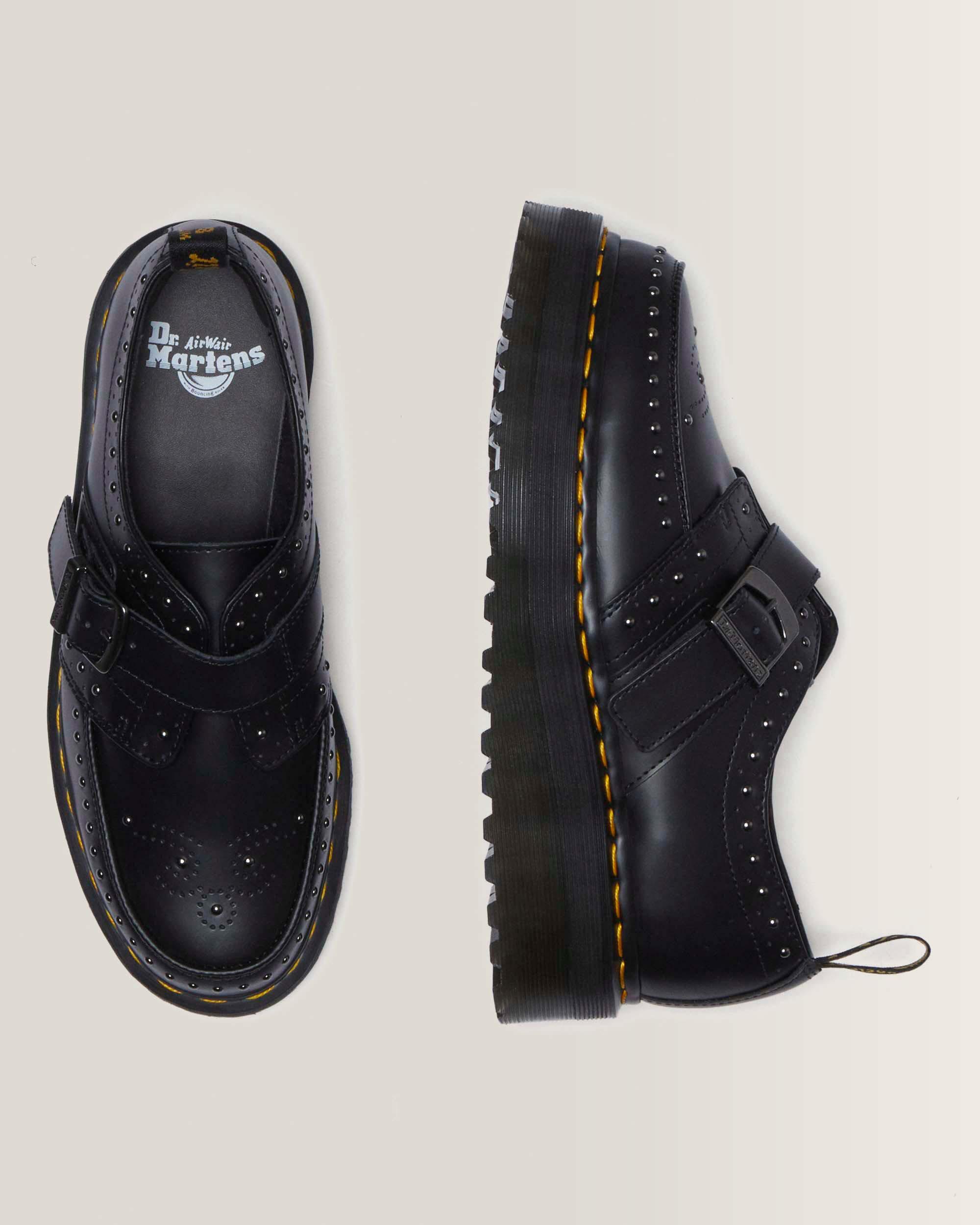 Ramsey Monk Strap Leather Platform Creepers in Black | Dr. Martens™