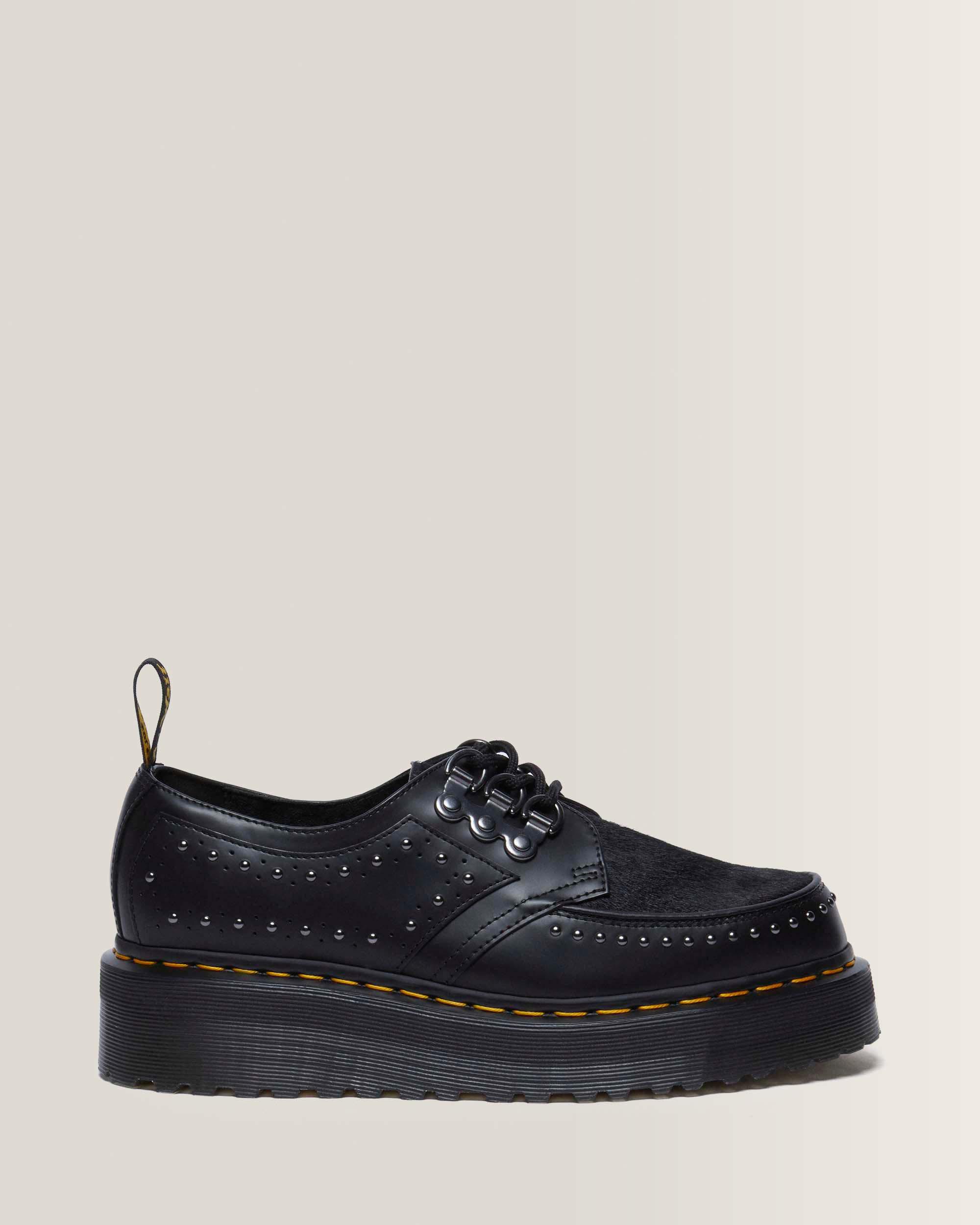 Ramsey 3-Ösen Leder Plateau Creeper