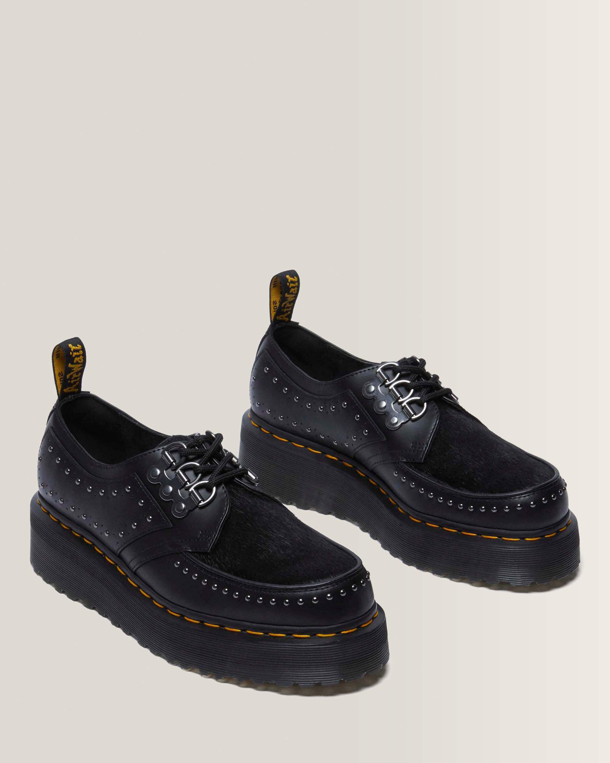Ramsey 3-Ösen Leder Plateau Creeper