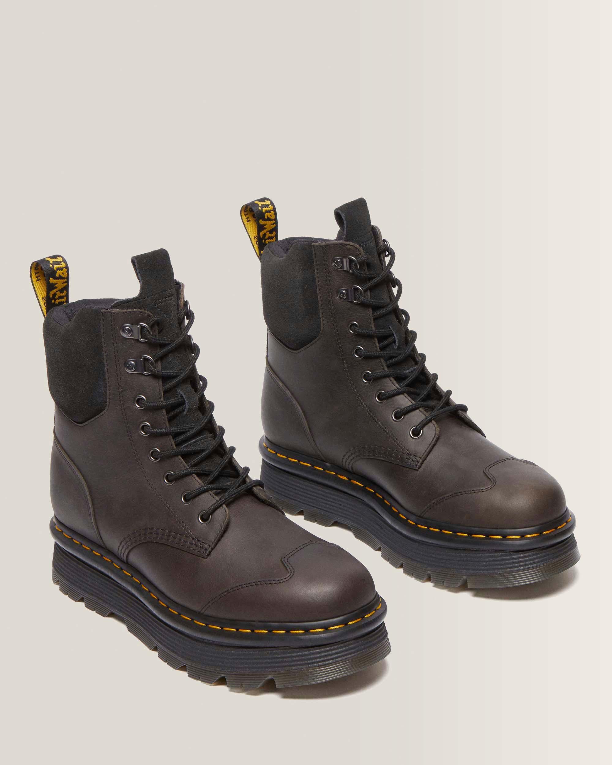 Zebzag Suede & Leather Casual Lace Up Boots