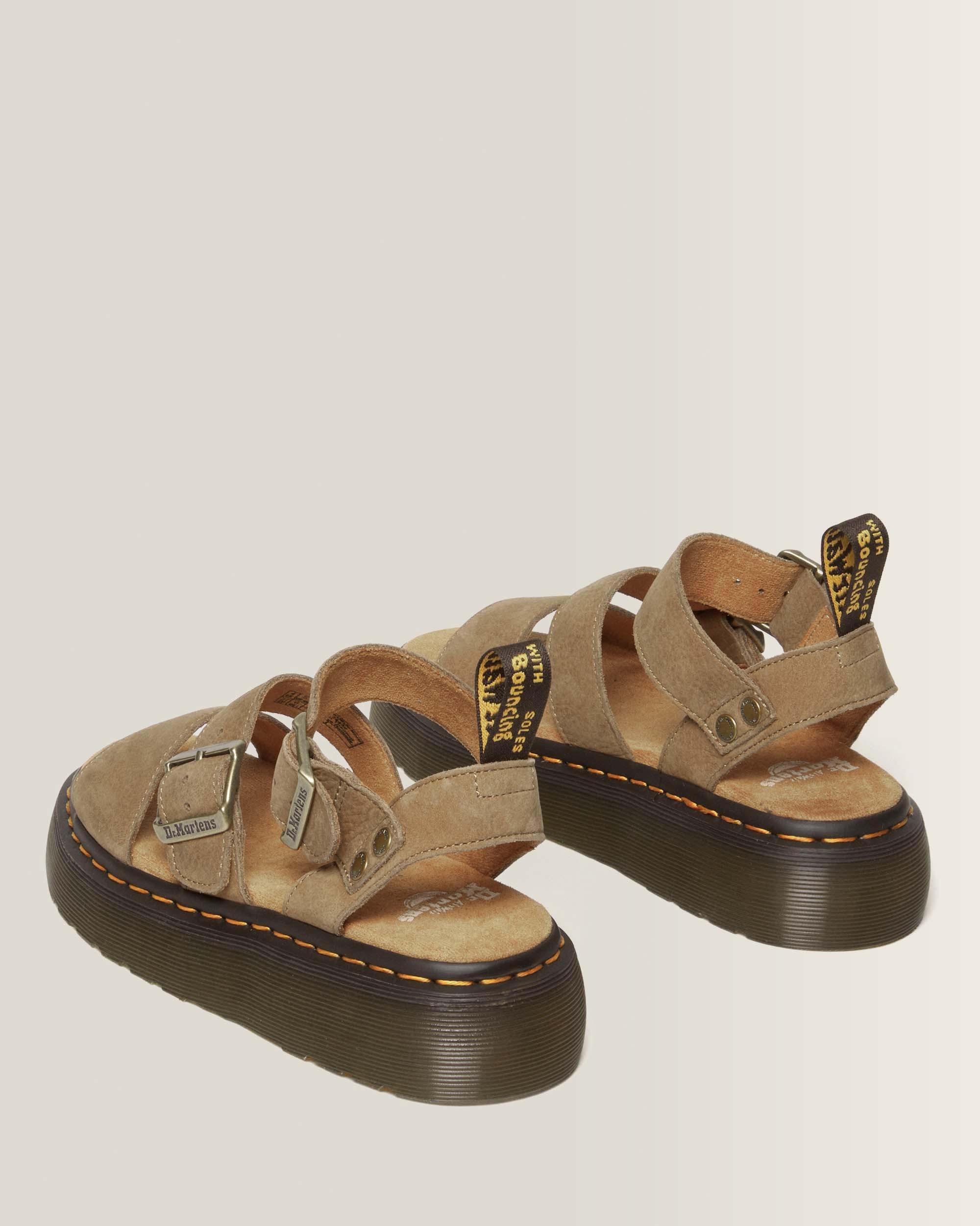 Gryphon-platformsandaler i Tumbled Nubuck-læder