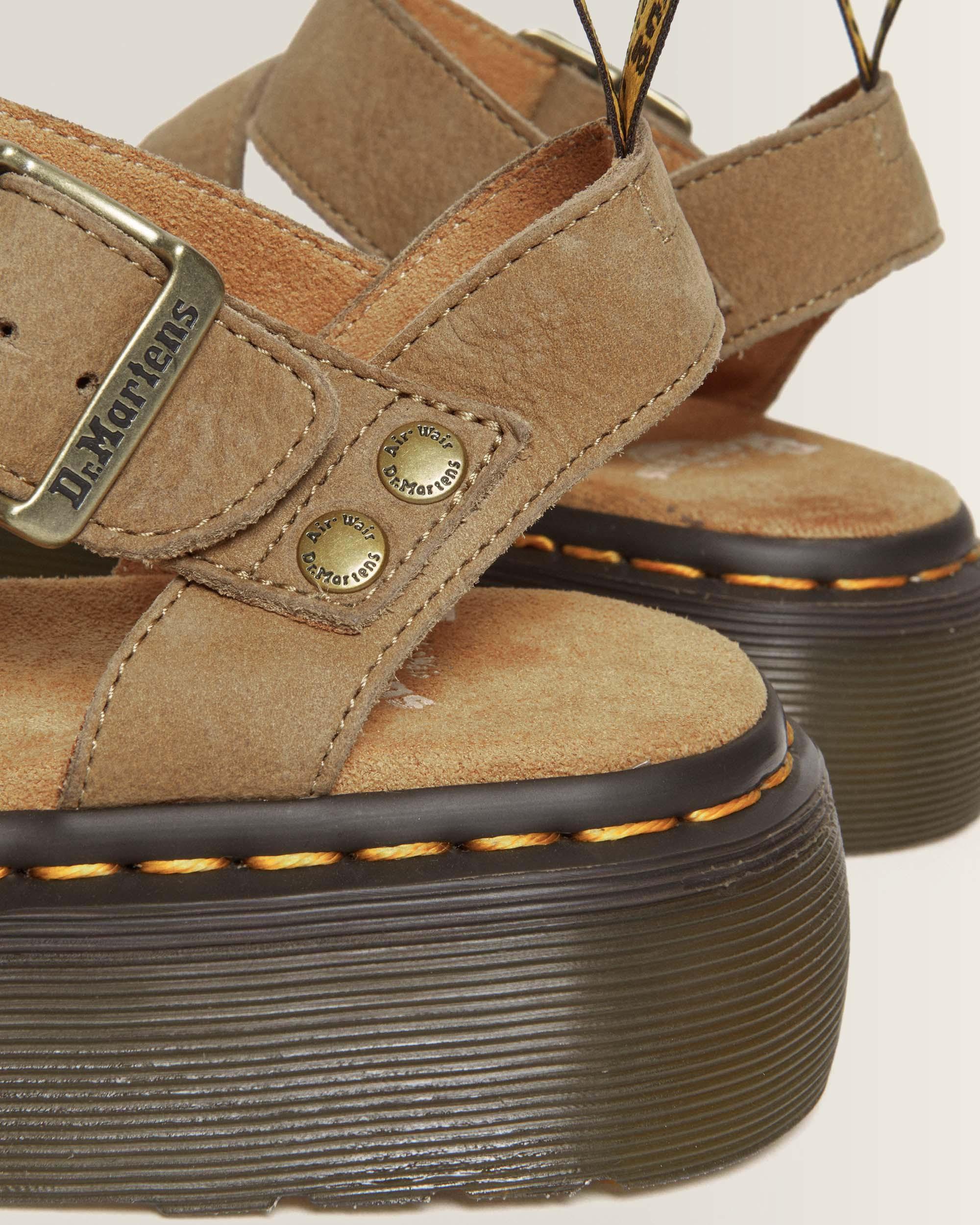 Gryphon-platformsandaler i Tumbled Nubuck-læder