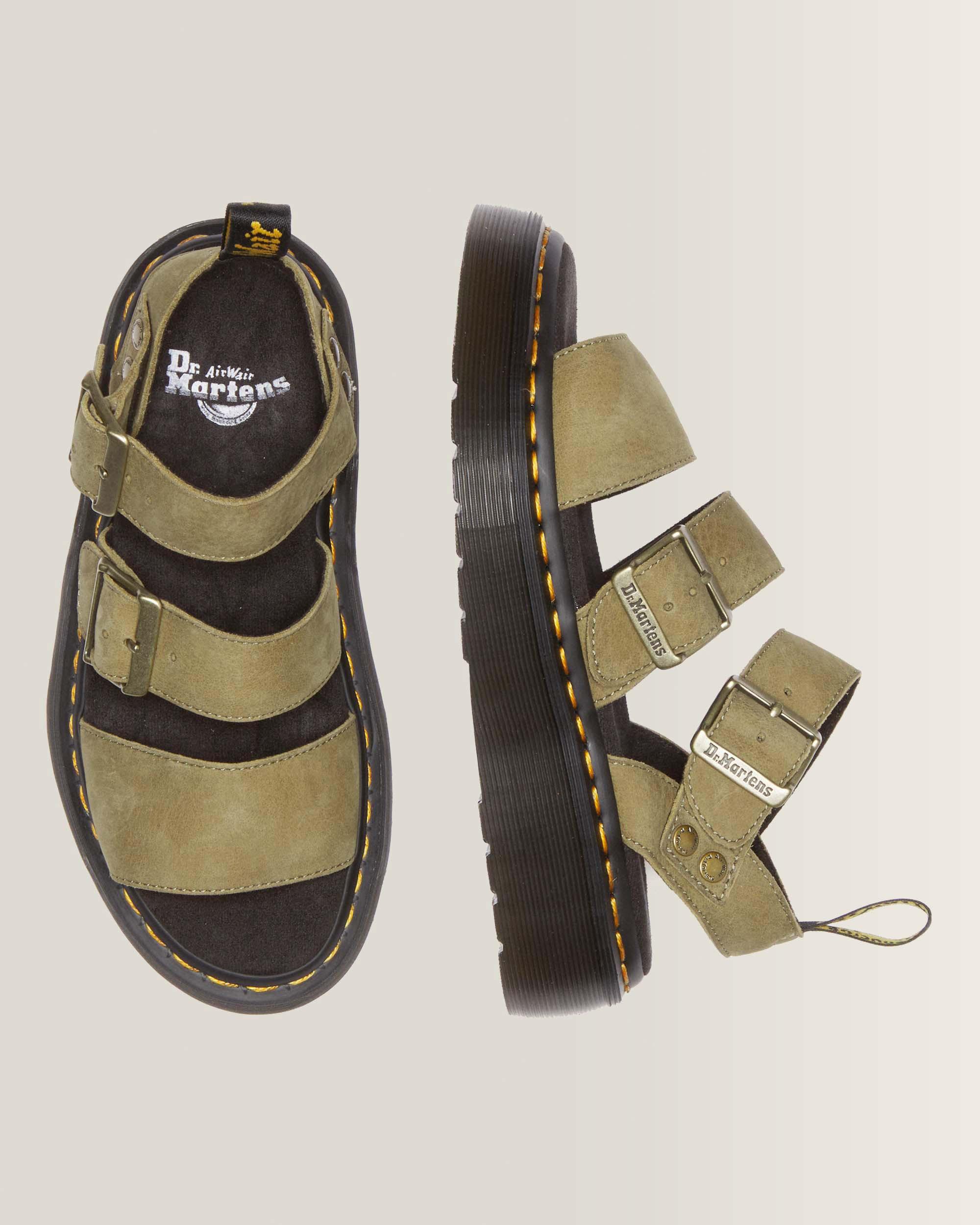 Gryphon Tumbled Nubuck Leather Platform -sandaalit