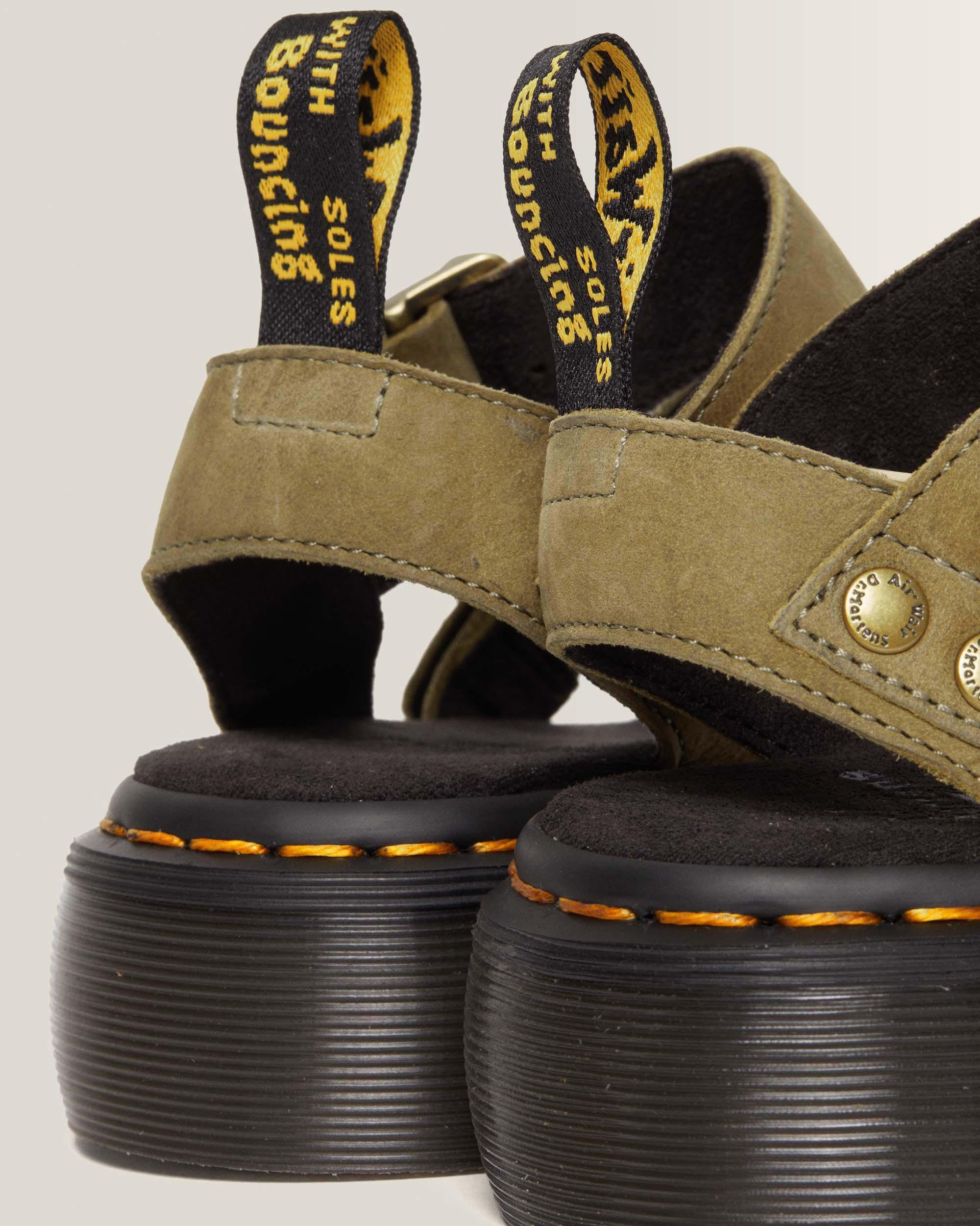 Gryphon Tumbled Nubuck Leather Platform -sandaalit
