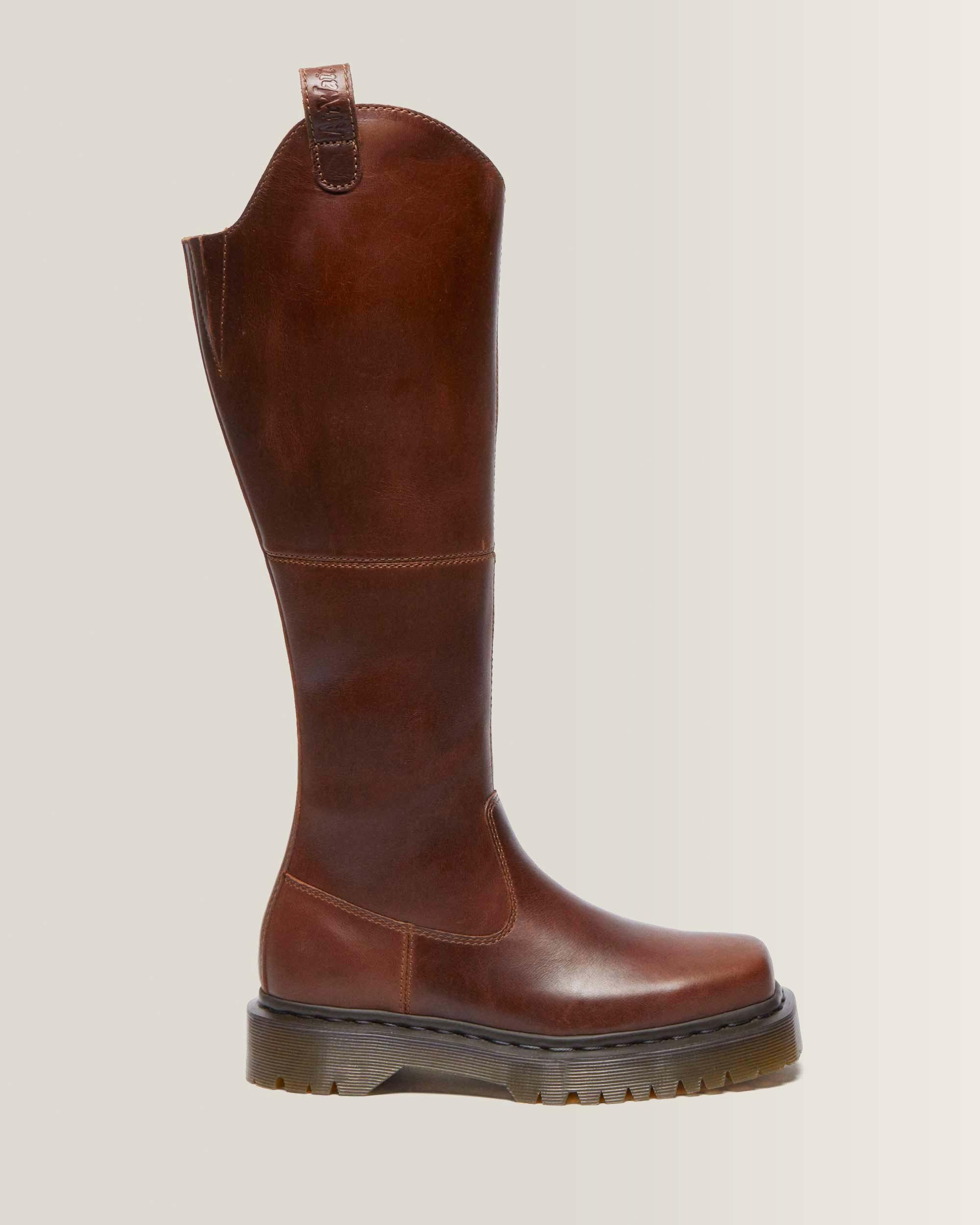 Amaayah Kniehohe Leder Reitstiefel