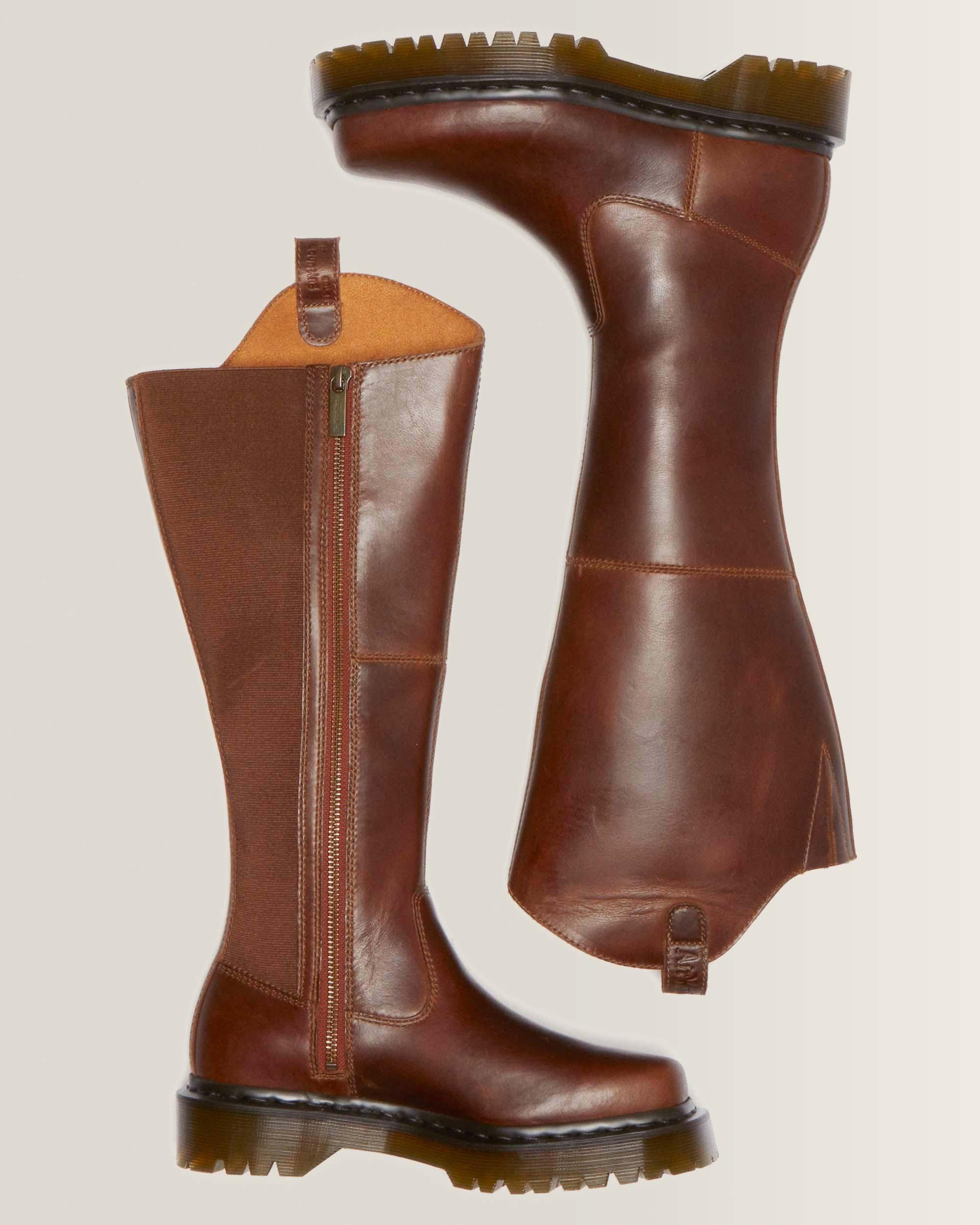 Amaayah Kniehohe Leder Reitstiefel