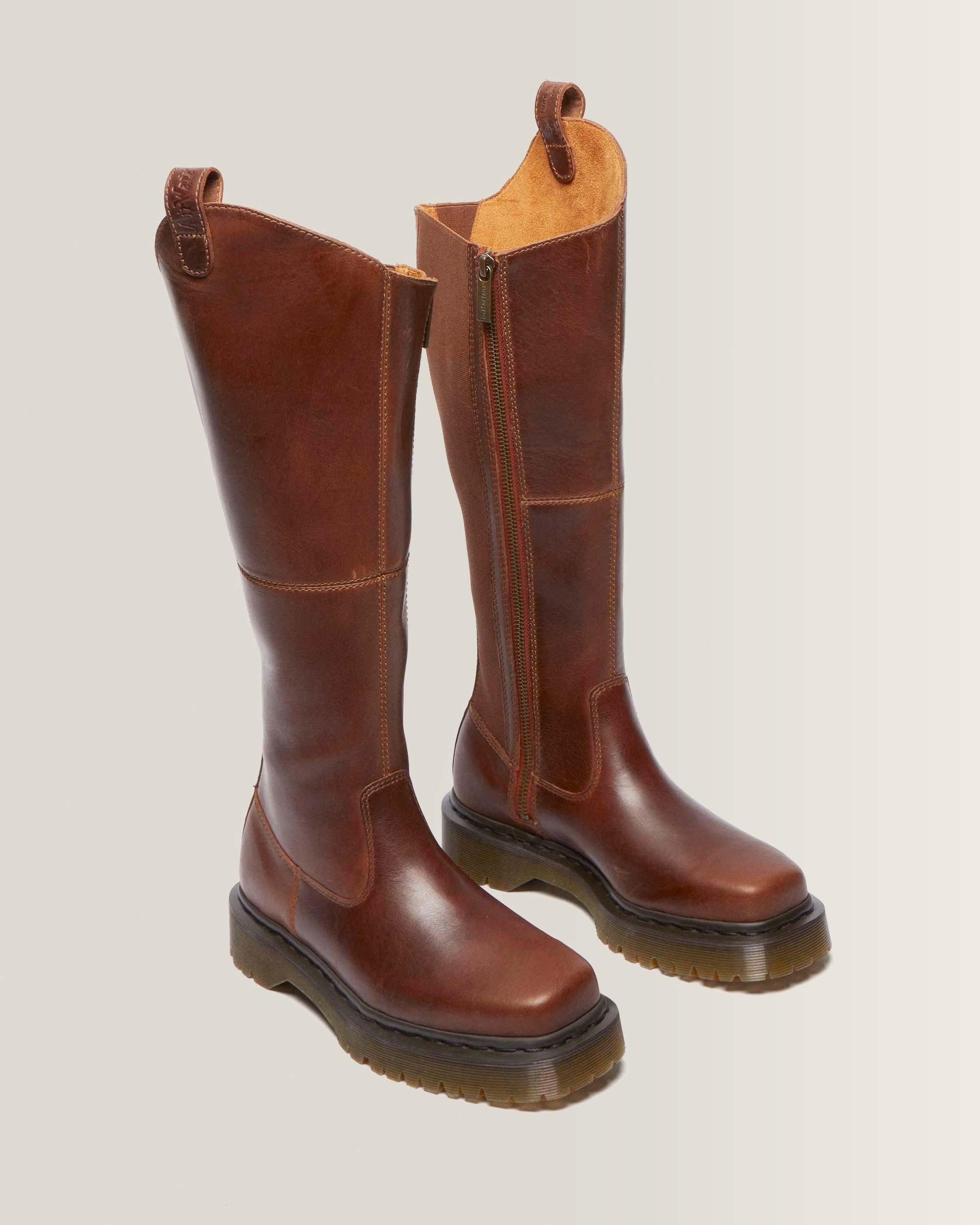 Amaayah Kniehohe Leder Reitstiefel