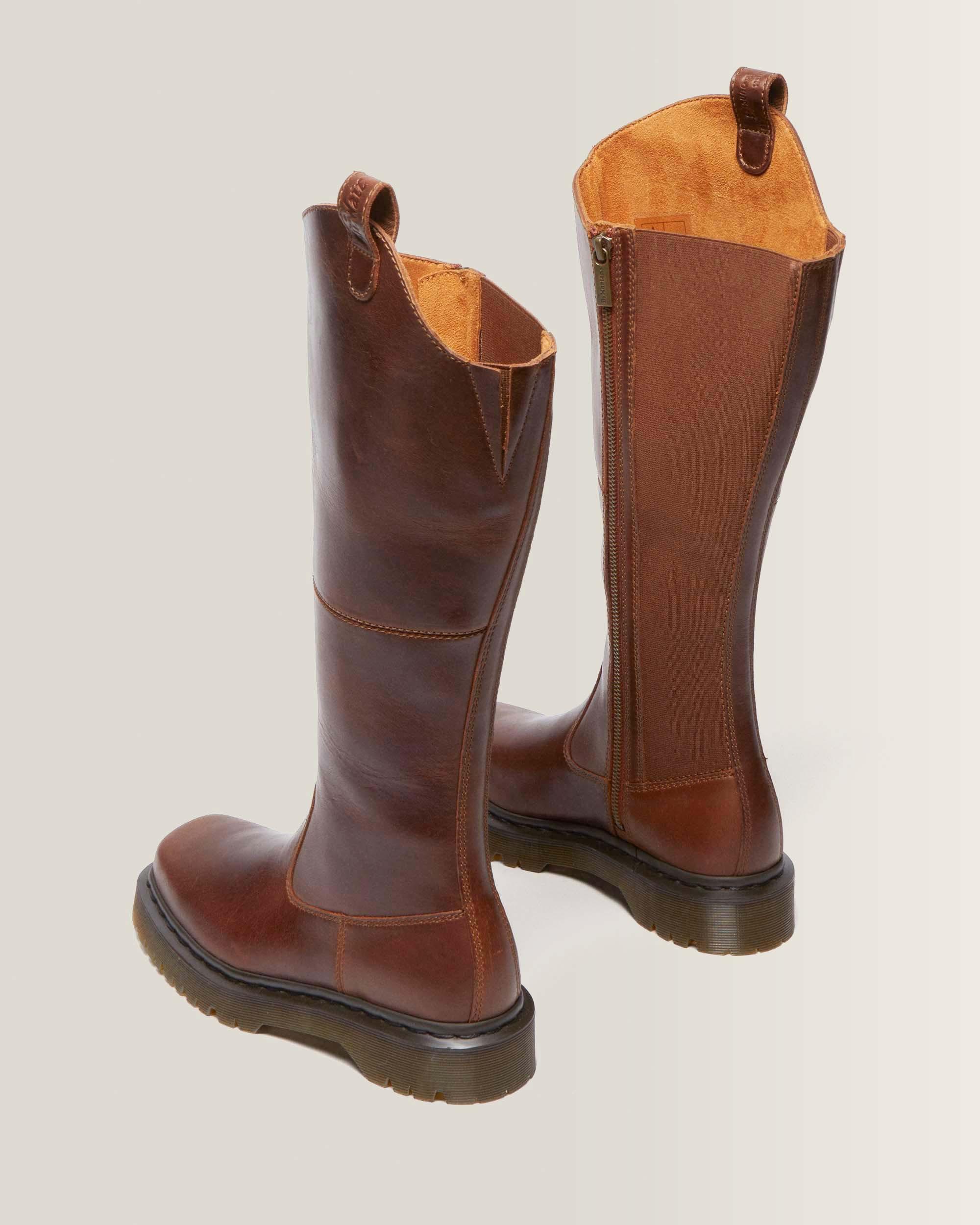 Amaayah Kniehohe Leder Reitstiefel