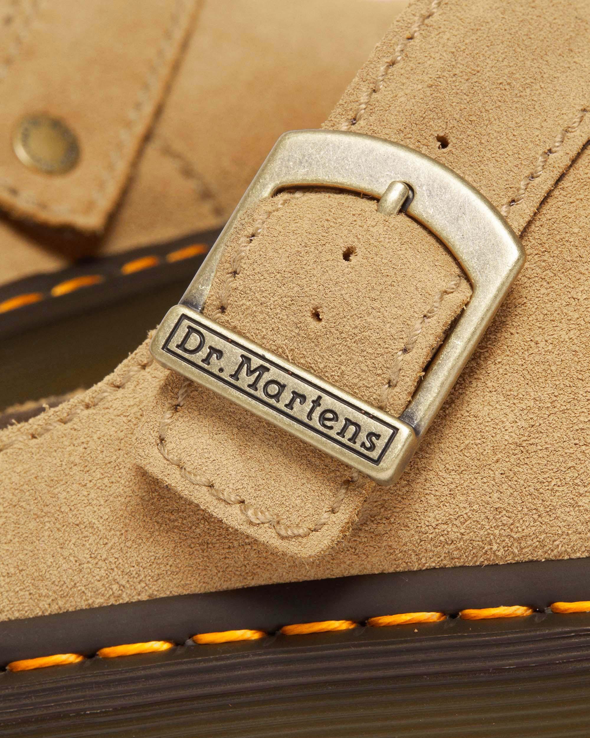 Laketen Bronx Suede Platform Mules in Savannah Tan | Dr. Martens™