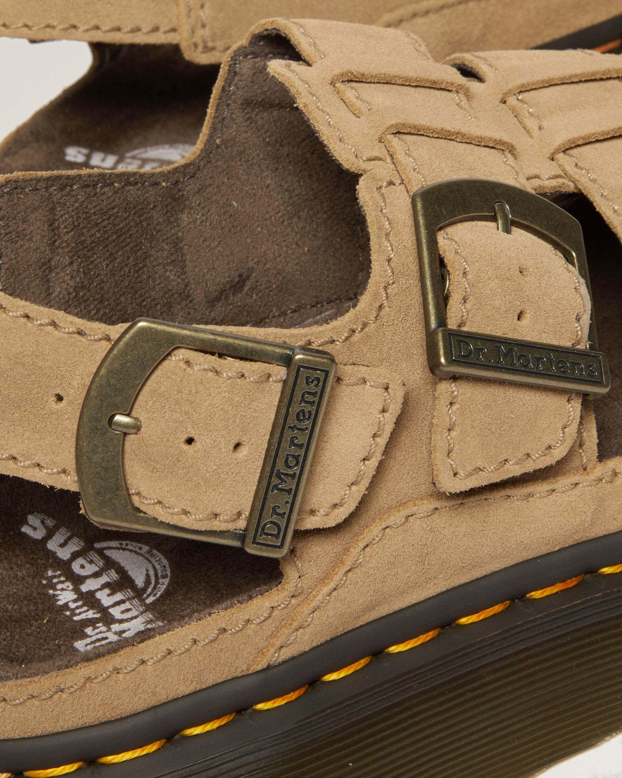 Wrenlie Bronx Suede Fisherman Sandals in Savannah Tan | Dr. Martens™