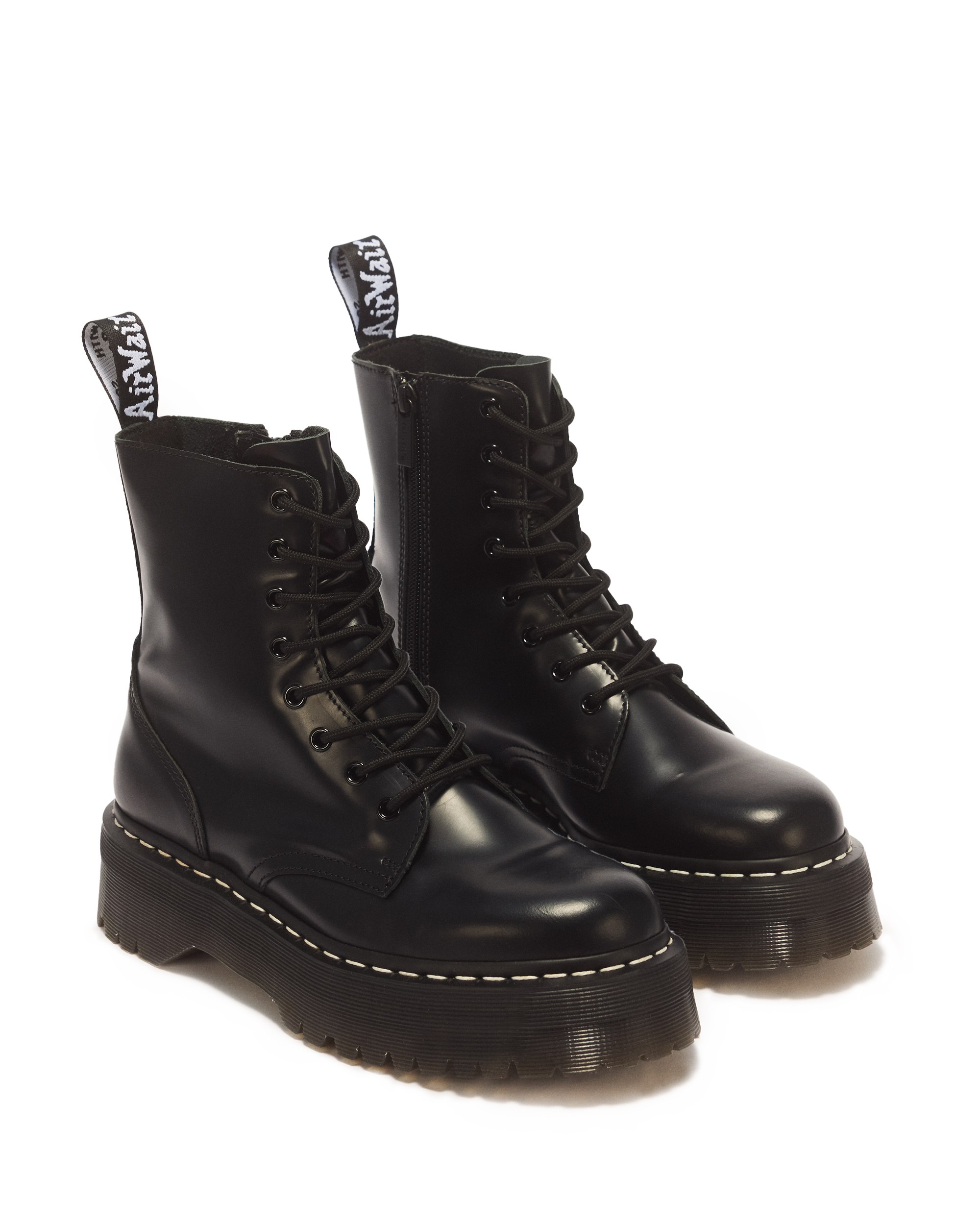 Dr.Martens JADON UK4 (23-23.5cm) 厚底ブーツ Jadon White Stitch in BLACK | Dr. Martens™